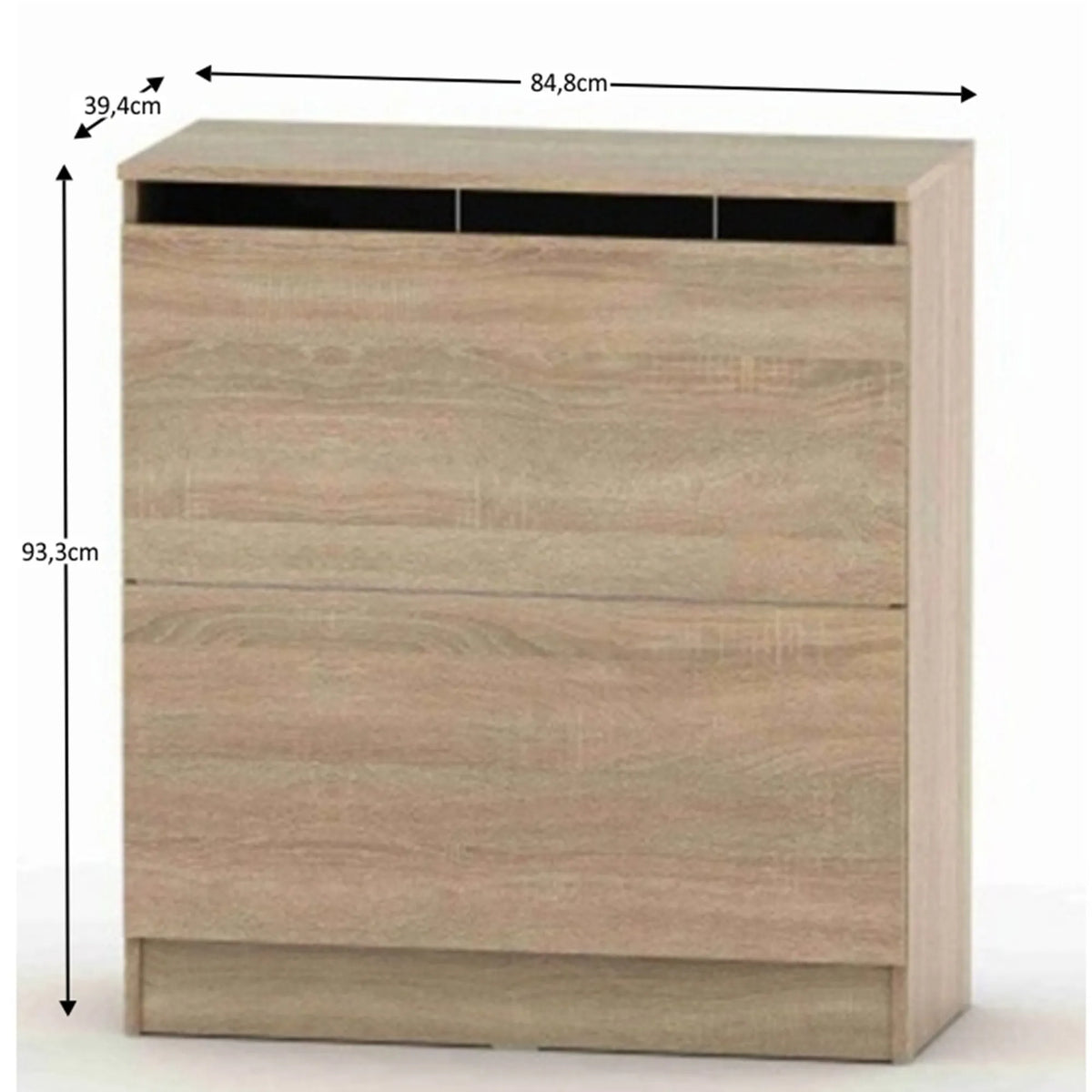 Dulap BETTY 2 BE-02-040, stejar sonoma, DTD laminat, cu 2 usi, 85x39x93 cm