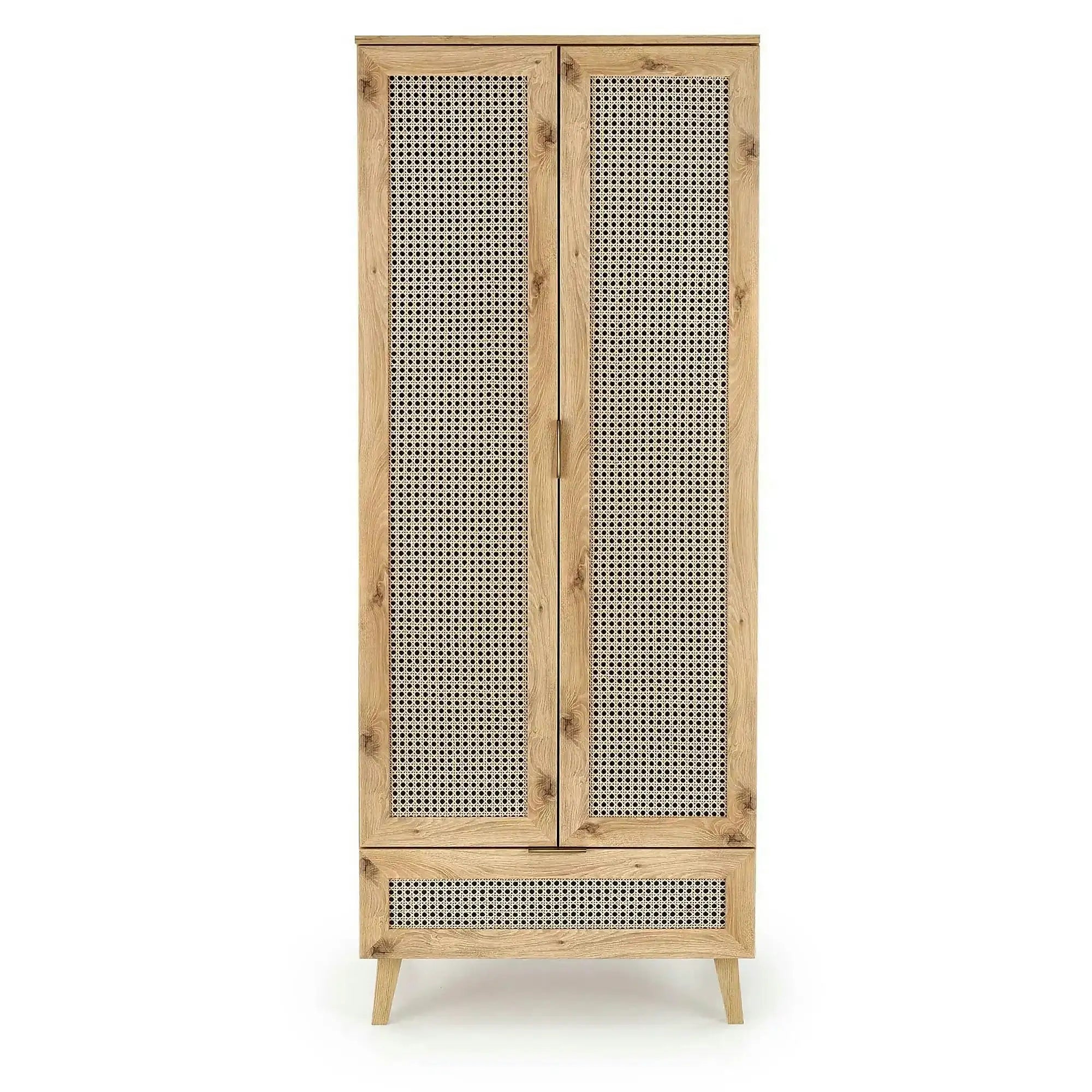 Dulap BORNEO, stejar artisan, cu 2 usi si un sertar, 80x57x200 cm