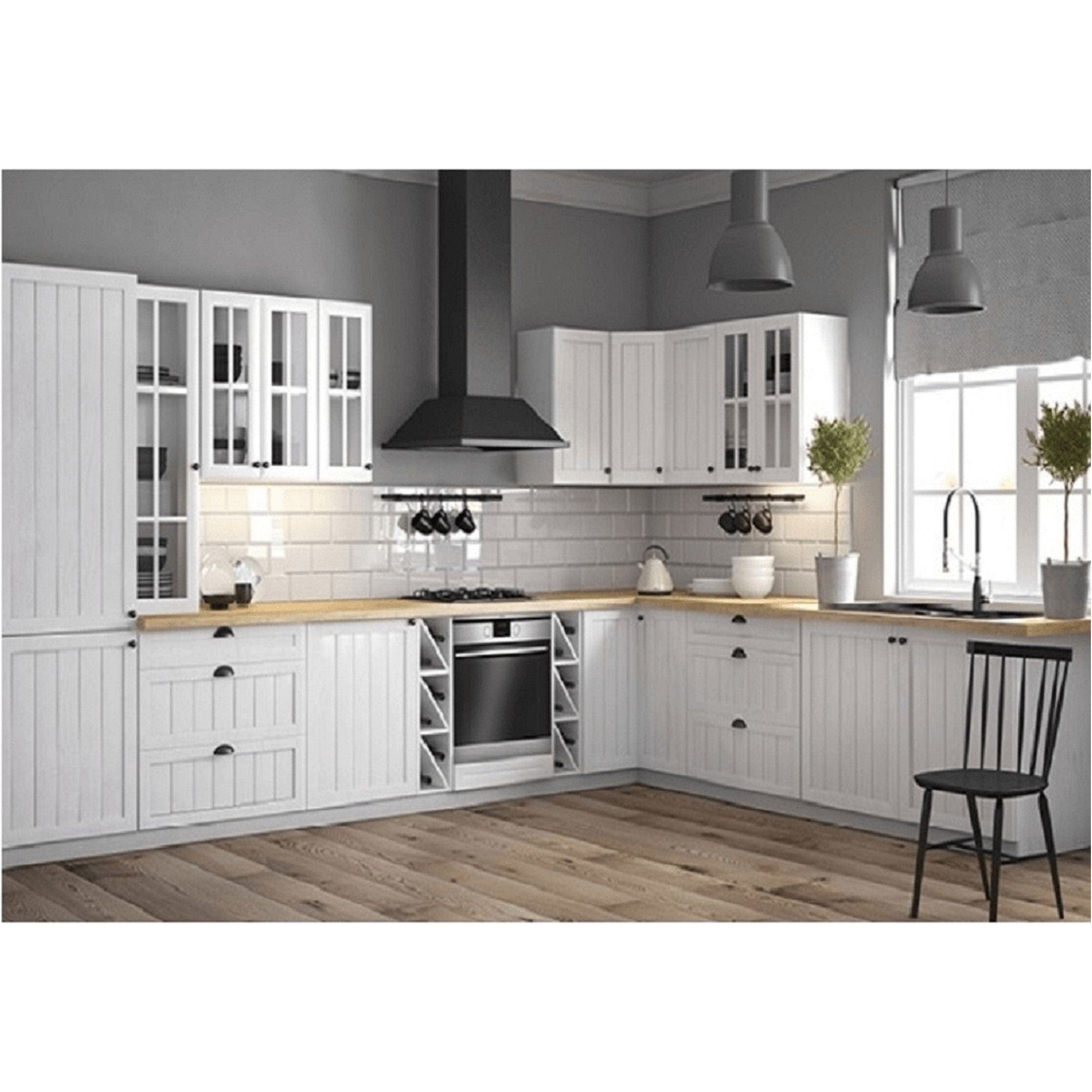 Dulap bucatarie PROVENCE D60P, alb, DTD laminat, 60x58x212 cm