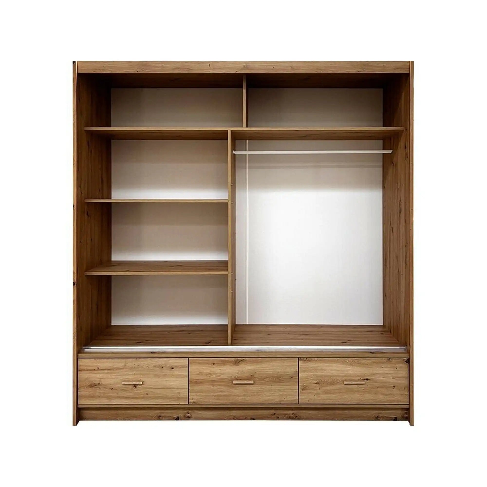 Dulap haine dressing CANADA CA1-200, stejar artisan, PAL, cu 2 usi si 3 sertare, 200x60x215 cm