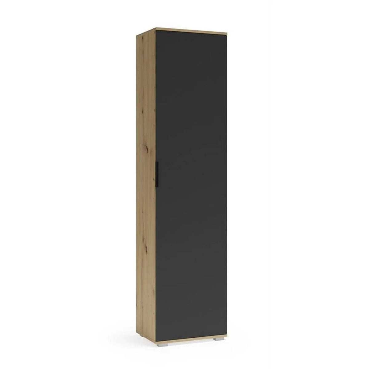 Dulap CLIF SL-50, stejar artisan/gri antracit, PAL laminat, cu o usa, 50x38x203 cm