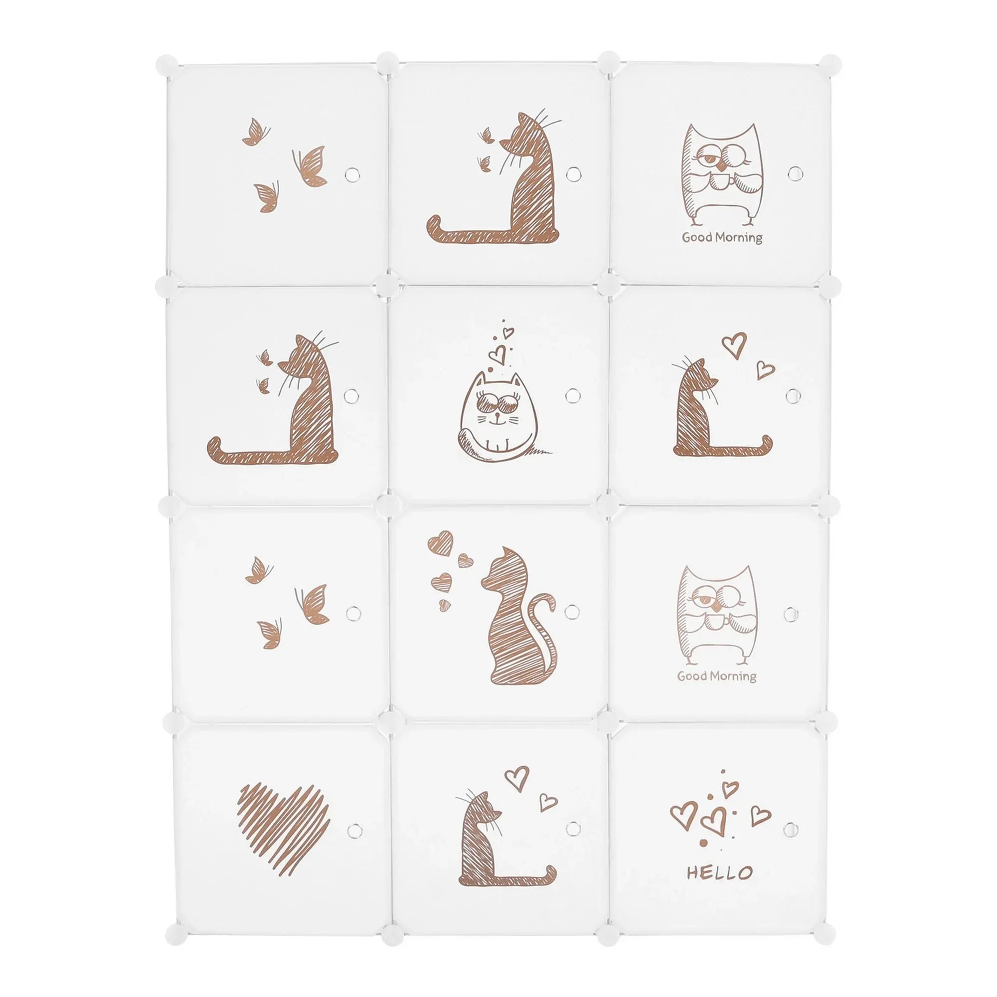 Dulap copii KITARO, alb, metal/plastic, 107x47x142 cm