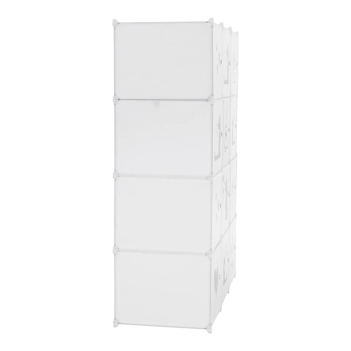 Dulap copii KITARO, alb, metal/plastic, 107x47x142 cm