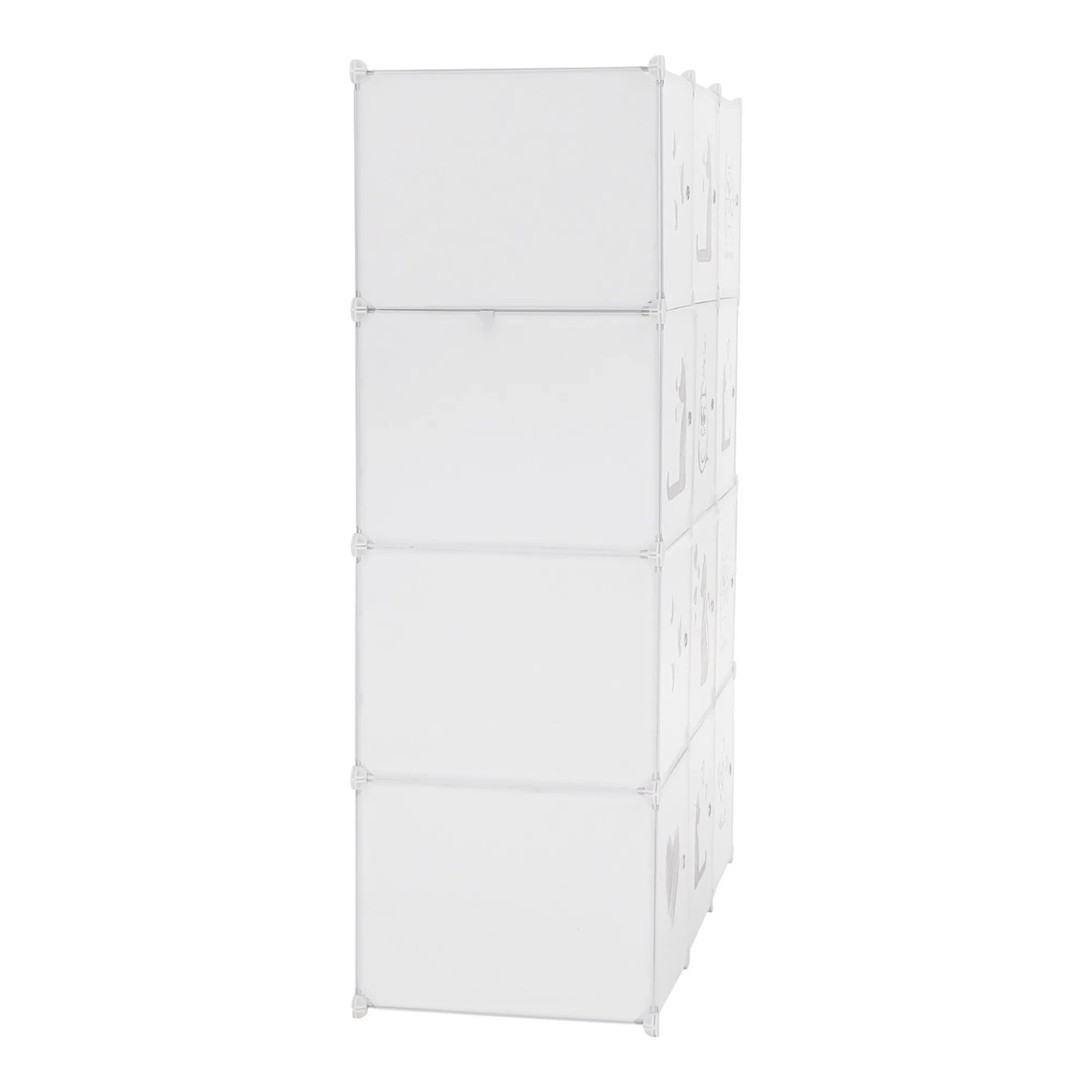 Dulap copii KITARO, alb, metal/plastic, 107x47x142 cm