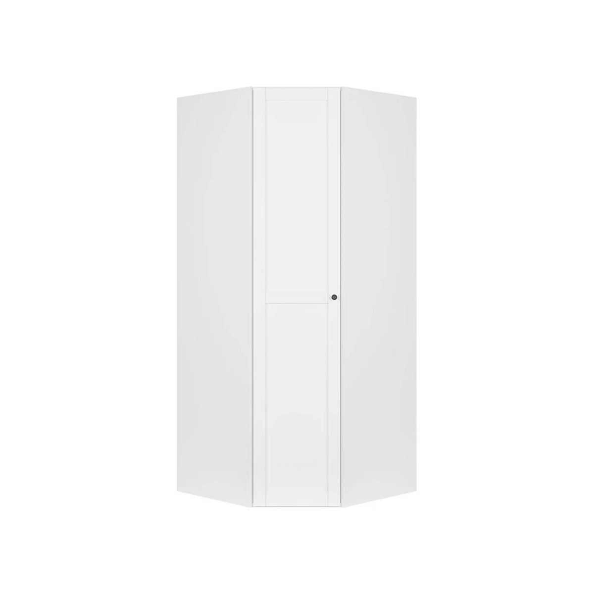 Dulap de colt FLEZ, alb, PAL, cu o usa, 103x103x240 cm