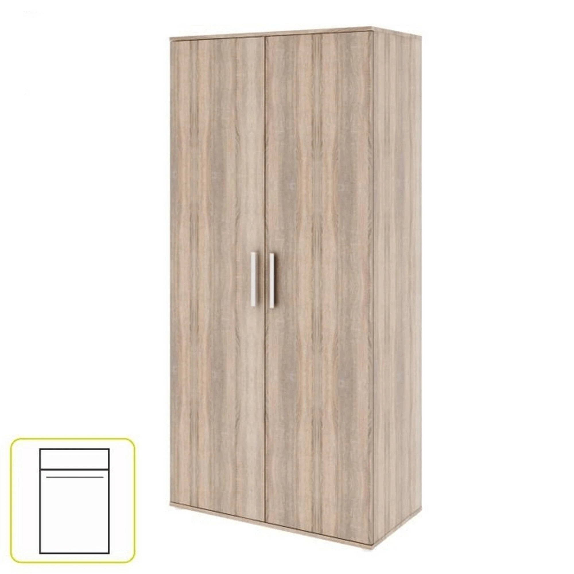 Dulap DUNAJ TIP 2, stejar sonoma, DTD laminat, cu 2 usi, 90x47x191 cm