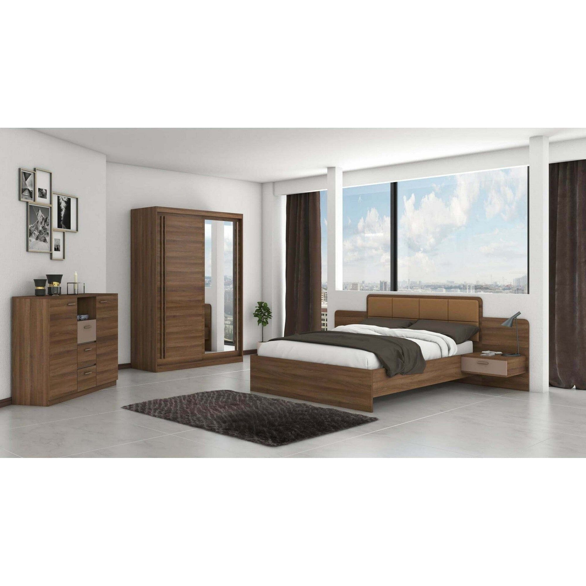 Dulap EFFECT, stejar columbia, PAL, cu 2 usi, 150x59x215 cm