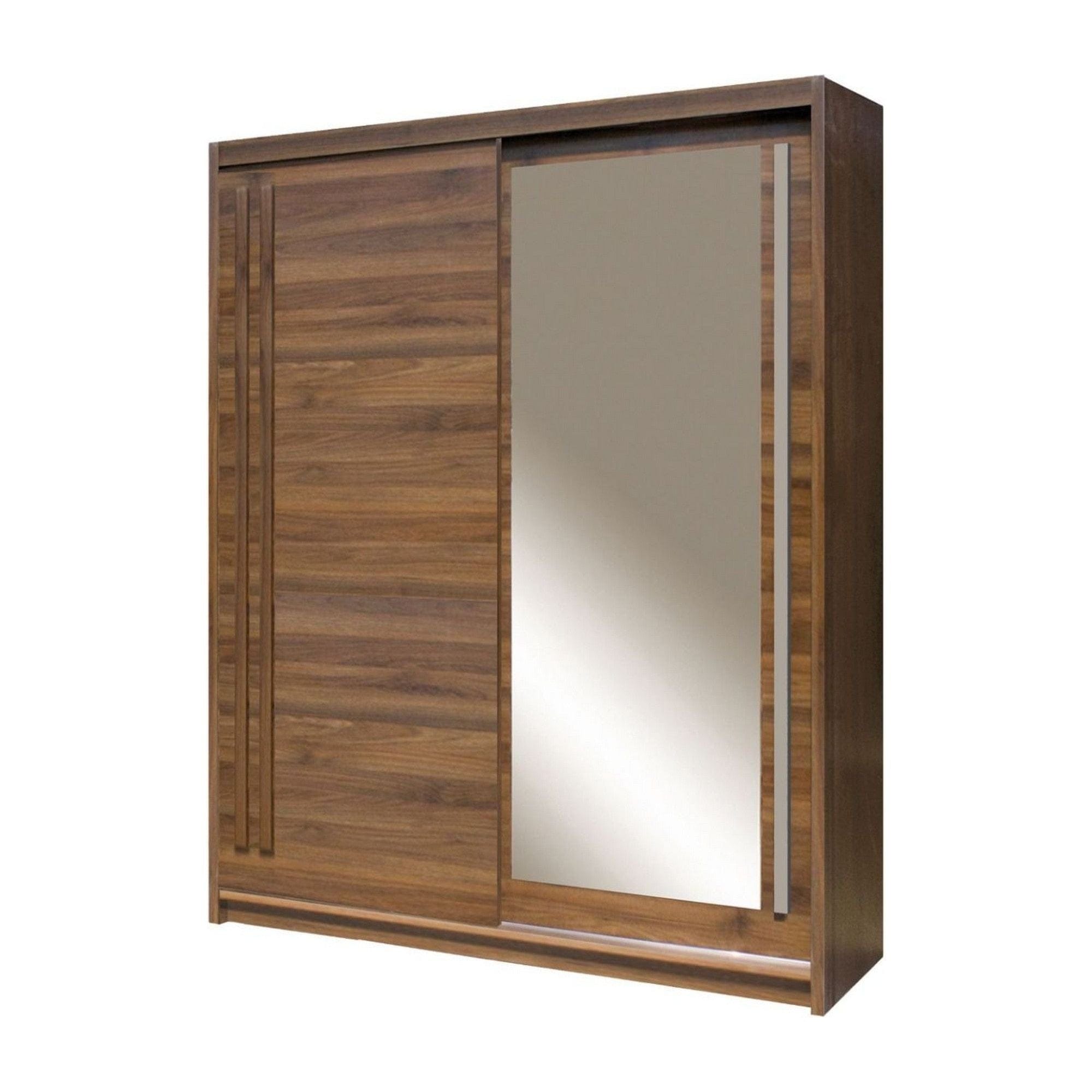 Dulap EFFECT, stejar columbia, PAL melaminat, cu 2 usi, 175x59x215 cm