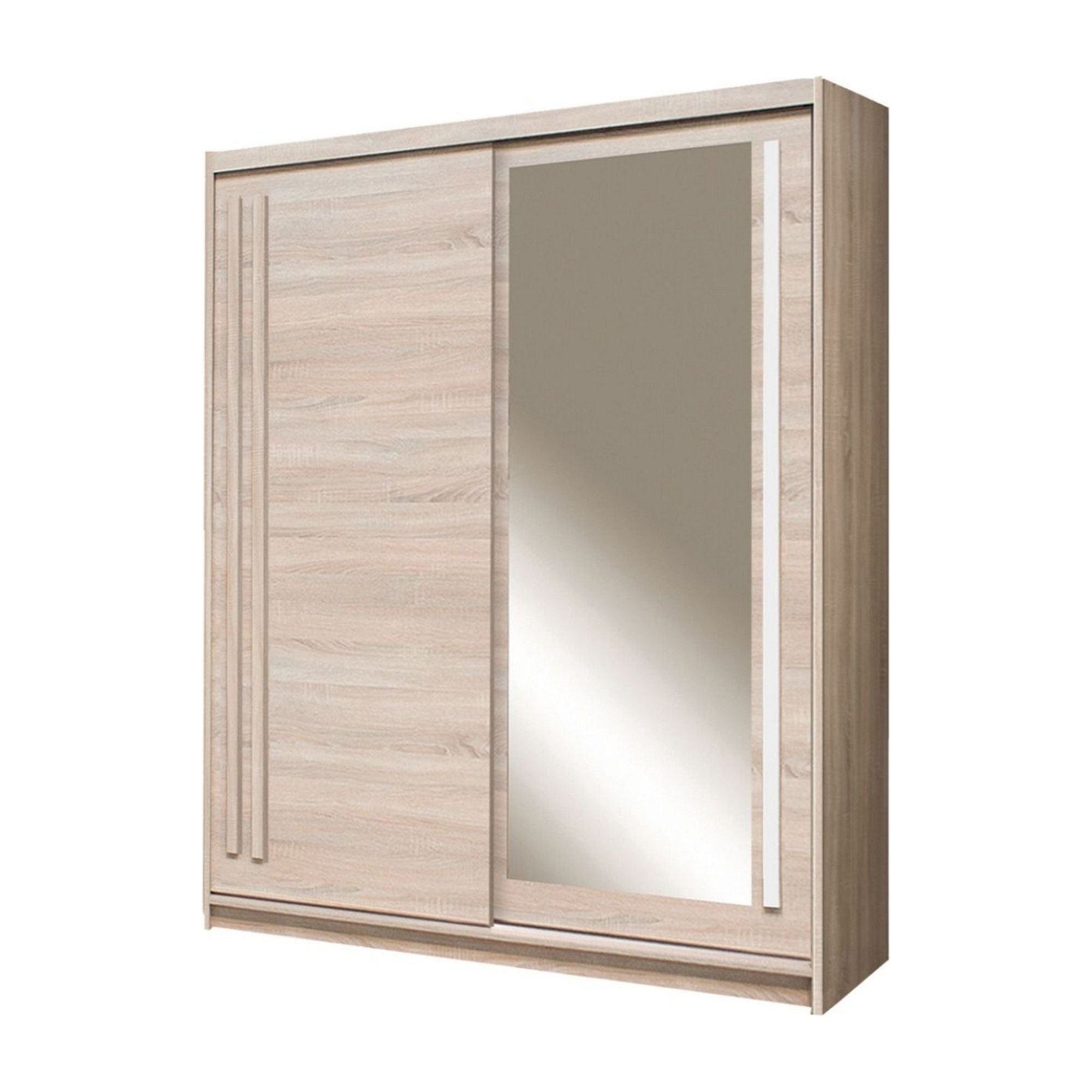 Dulap EFFECT, stejar sonoma, PAL melaminat, cu 2 usi, 175x59x215 cm