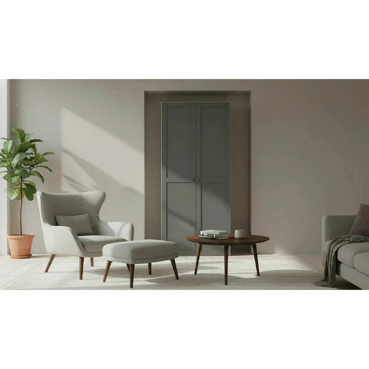 Dulap FLEX, alb/gri grafit, PAL, cu 2 usi, 100x66x240 cm