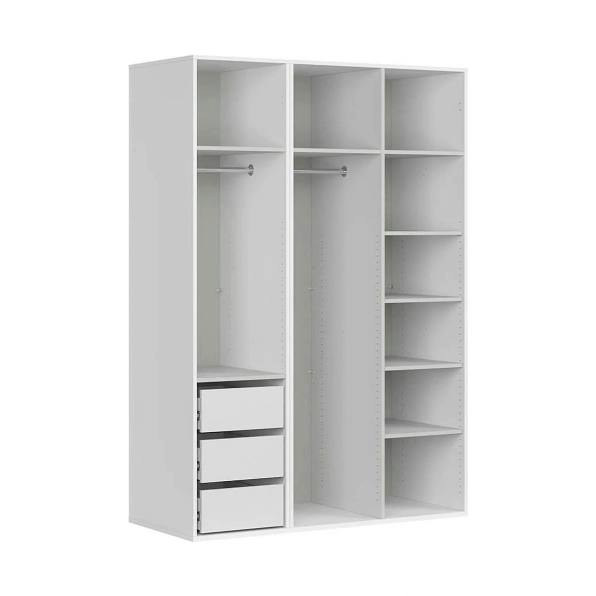 Dulap FLEX, alb, PAL, 150x66x218 cm