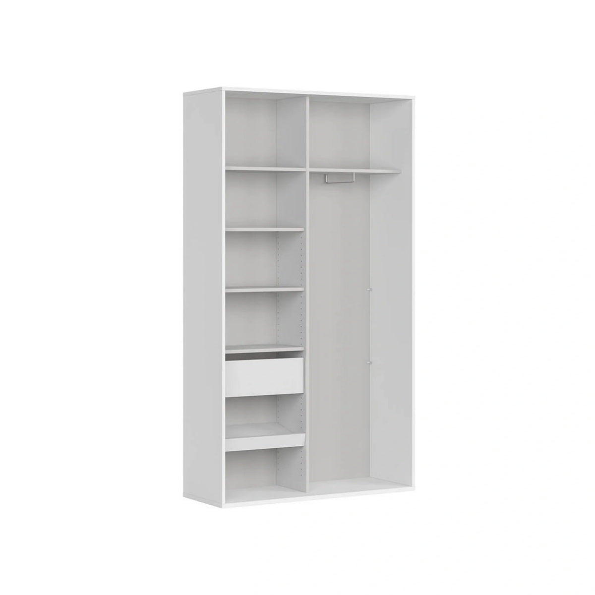 Dulap FLEX, alb lucios, PAL, cu 2 usi, 120x45x218 cm