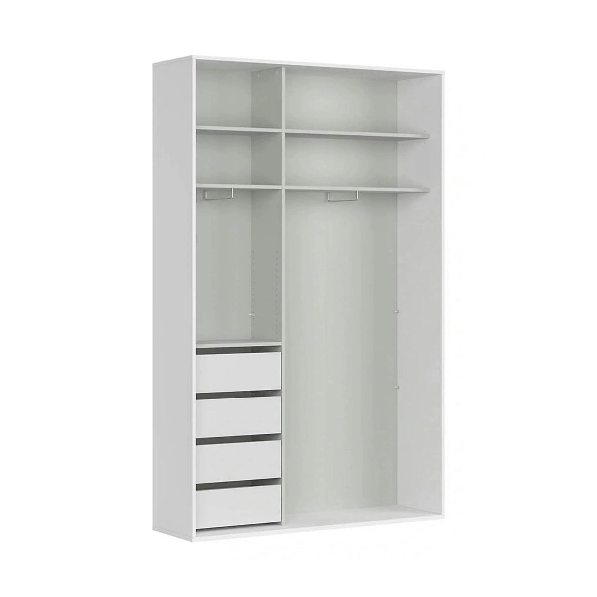 Dulap FLEX, alb, PAL, cu 2 usi, 150x45x240 cm