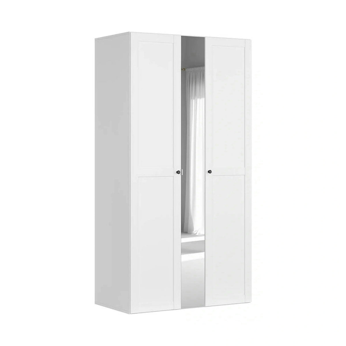 Dulap FLEX, alb, PAL, cu 3 usi, 125x66x240 cm