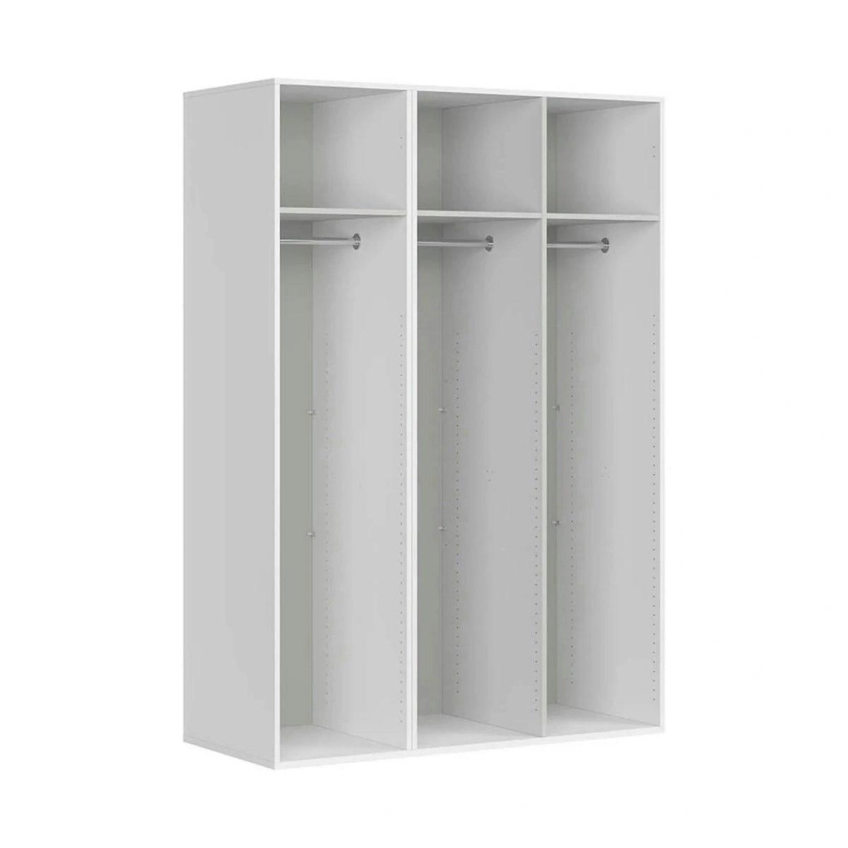 Dulap FLEX, alb, PAL, cu 3 usi, 150x66x218 cm