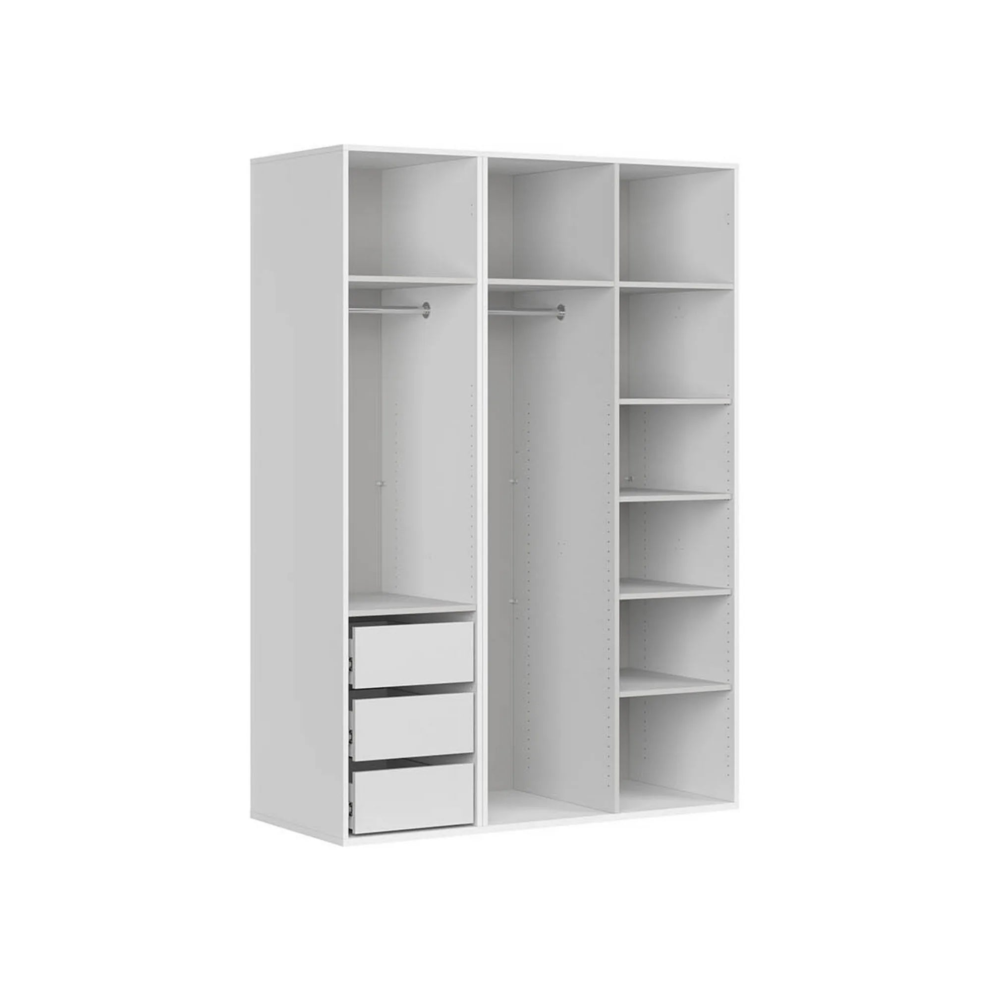 Dulap FLEX, alb, PAL, 150x66x218 cm