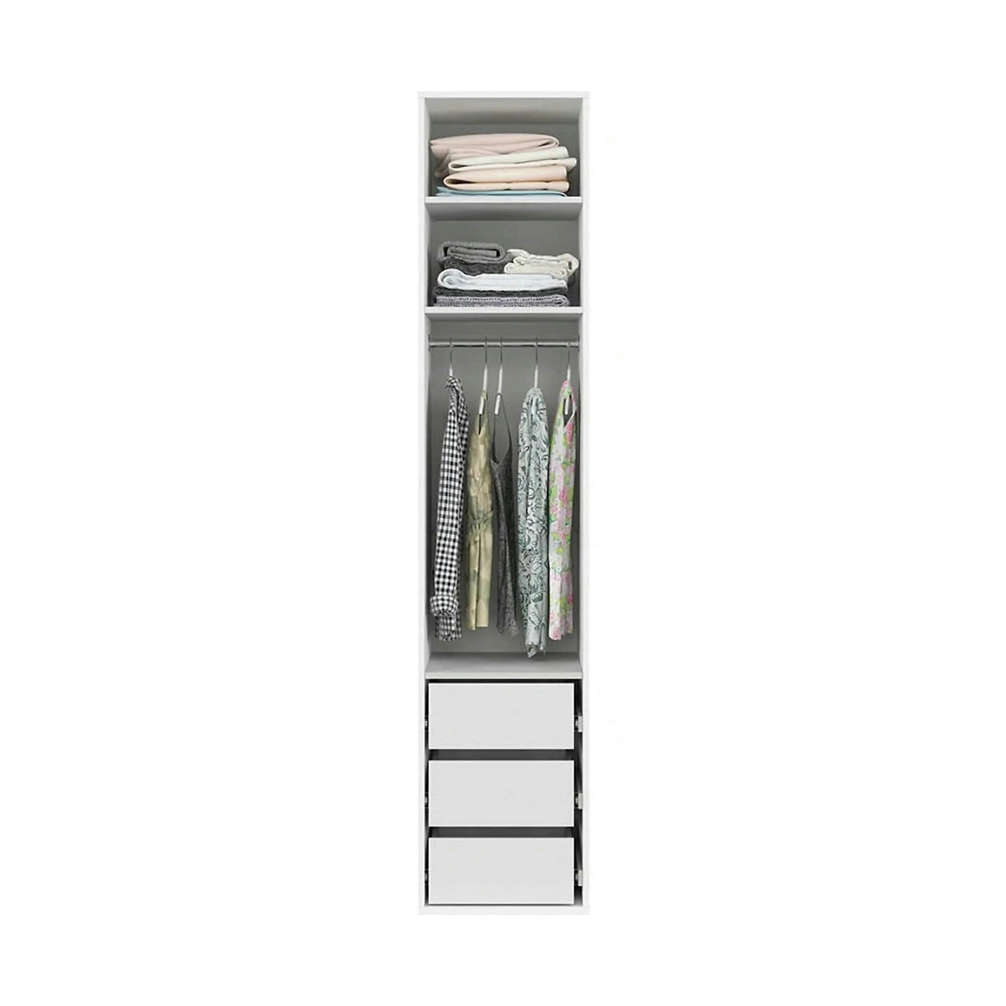 Dulap FLEX, alb, PAL, cu o usa, 50x66x240 cm