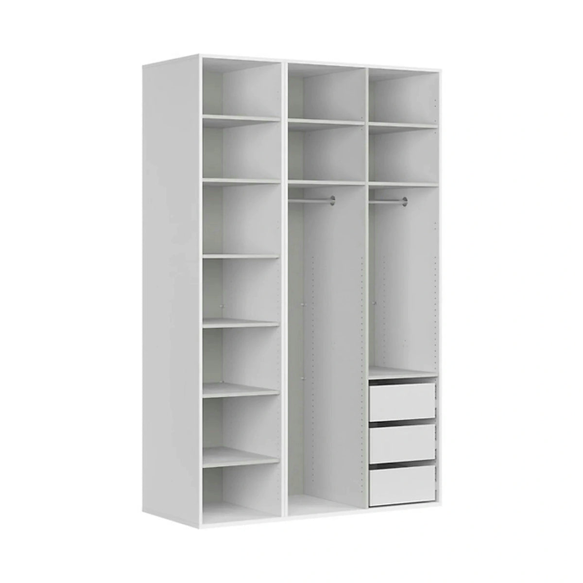 Dulap FLEX, casmir/alb, PAL, cu 3 usi, 150x66x240 cm