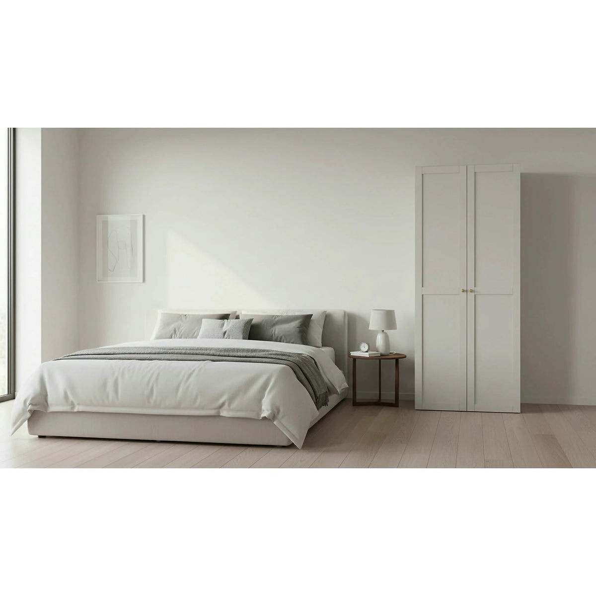 Dulap FLEX, casmir/auriu, PAL, cu 2 usi, 100x66x240 cm