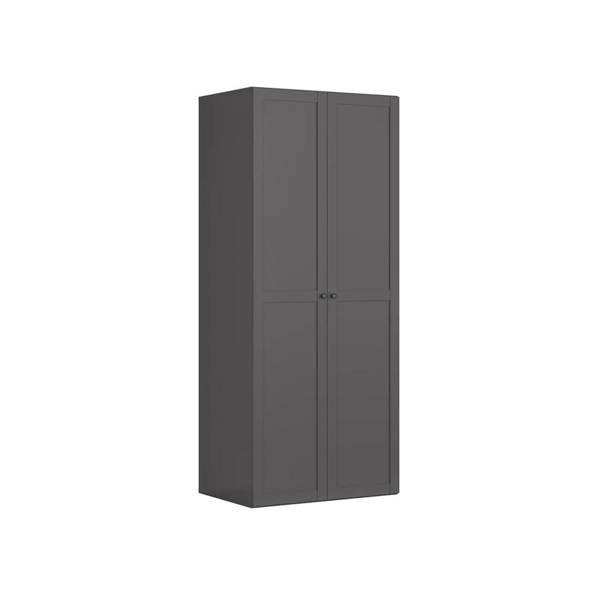 Dulap FLEX, gri grafit, PAL, cu 2 usi, 100x66x240 cm