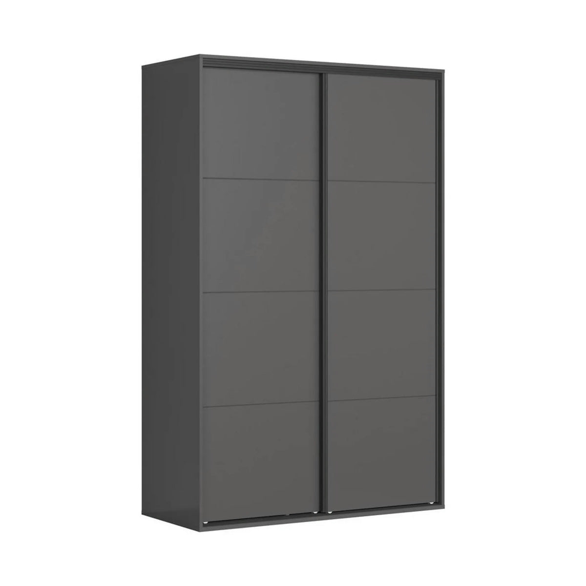 Dulap FLEX, gri grafit, PAL, cu 2 usi, 150x66x240 cm