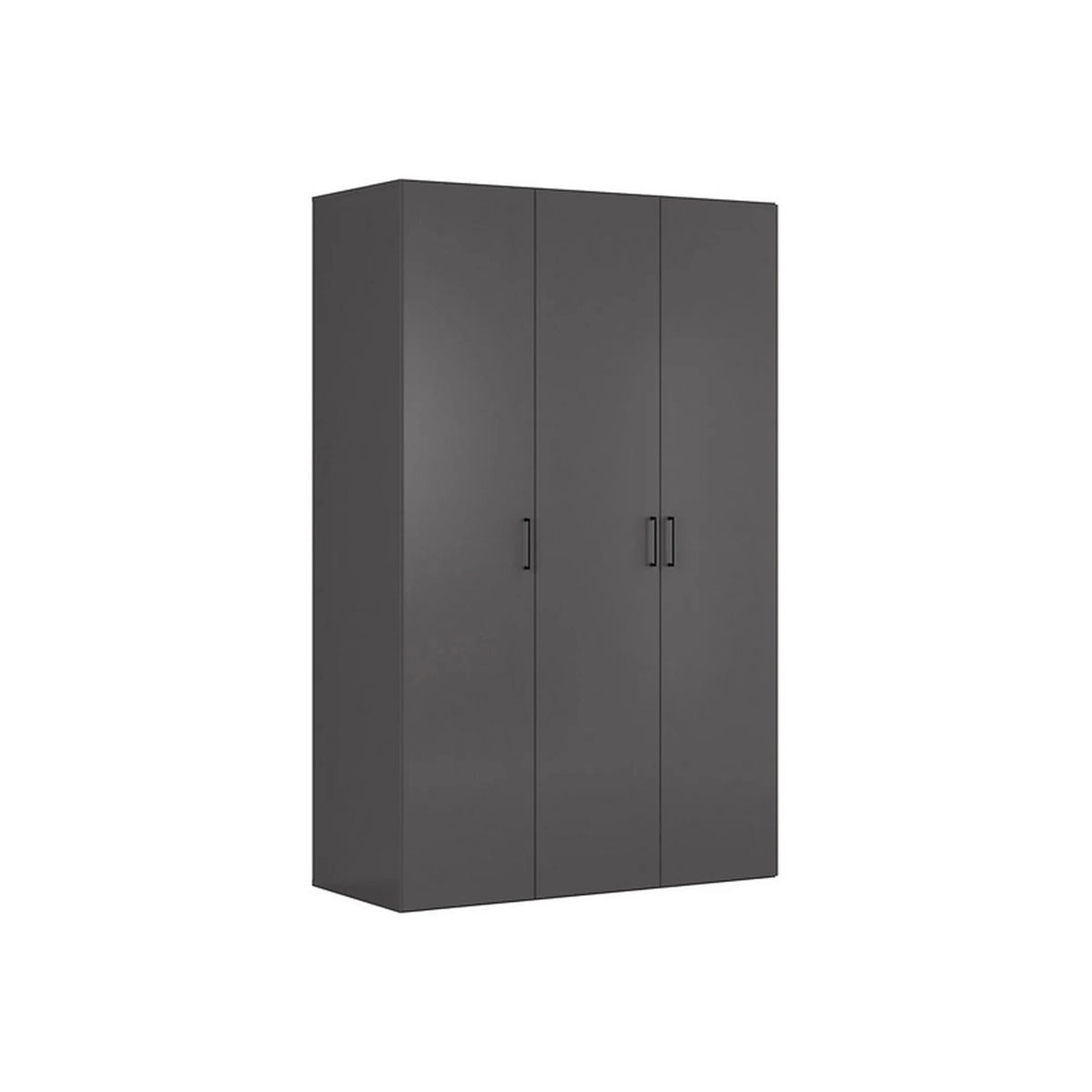 Dulap FLEX, gri grafit, PAL, cu 3 usi, 150x66x240 cm