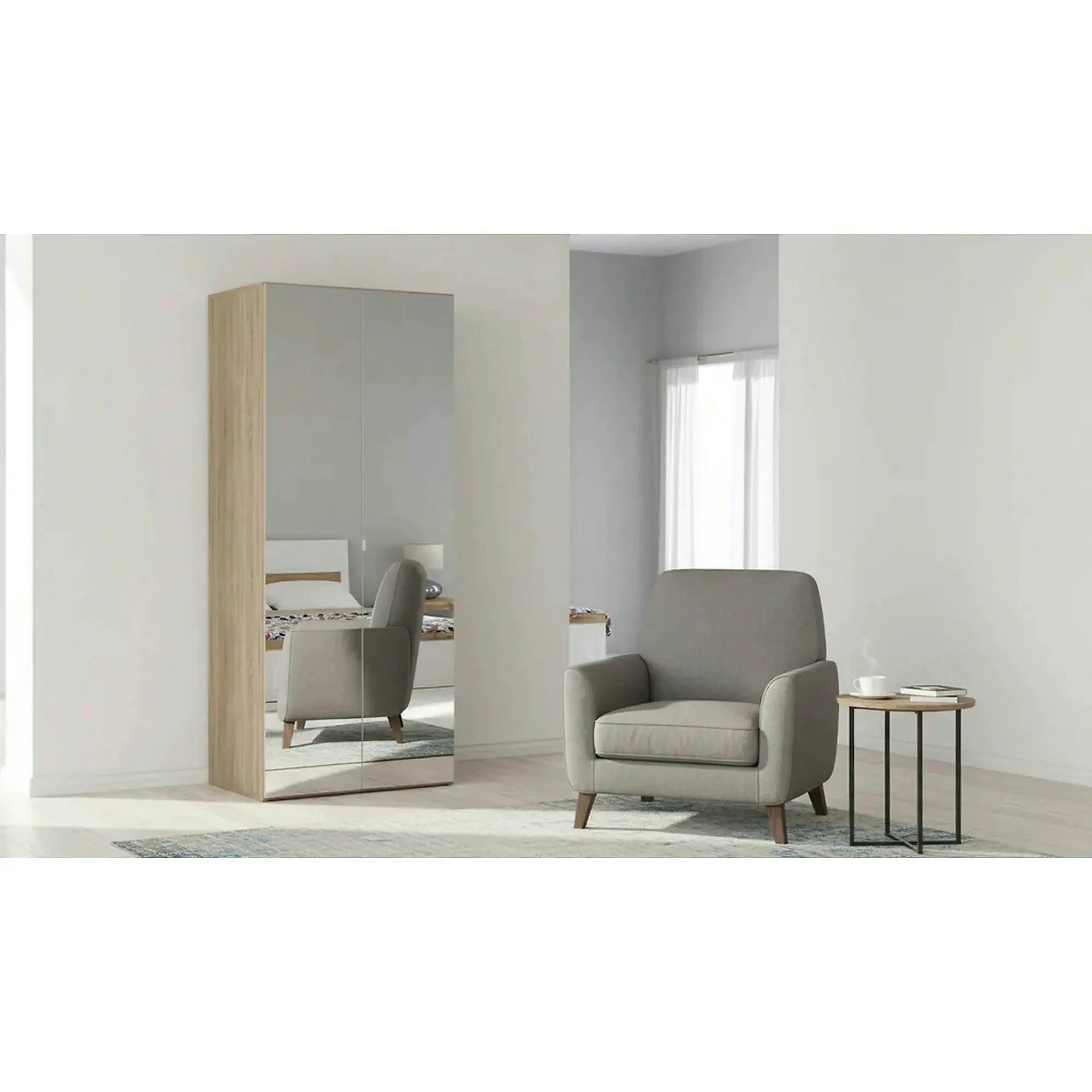 Dulap FLEX, stejar sonoma, PAL, cu 2 usi, 100x66x240 cm