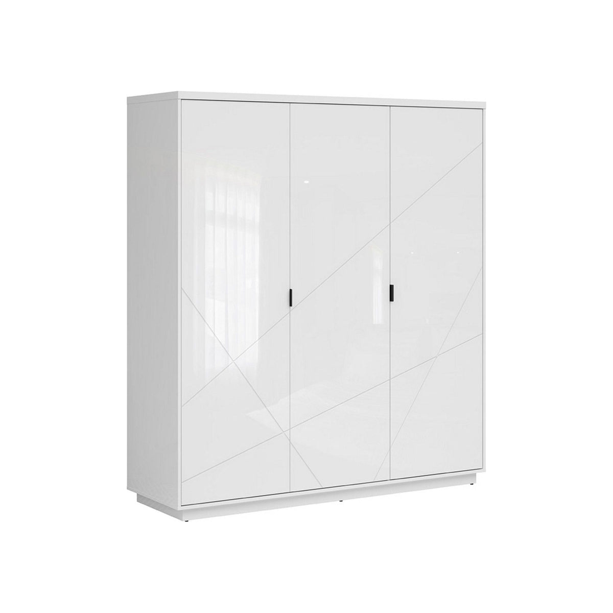 Dulap FORN, alb lucios, PAL melaminat, cu 3 usi, 180x57x201 cm