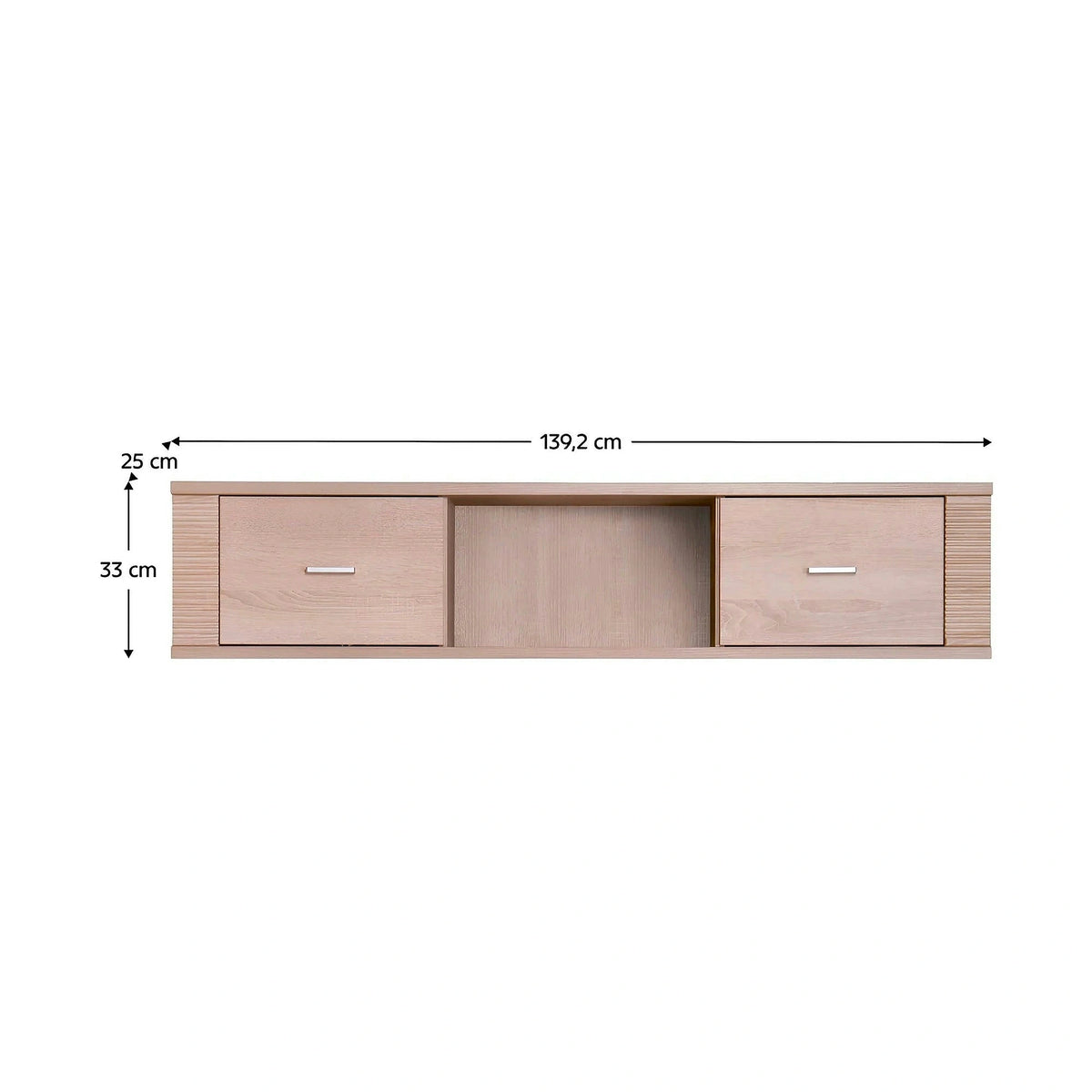 Dulap GRAND tip 15, stejar sonoma, PAL laminat, cu 2 usi, 140x30x25 cm