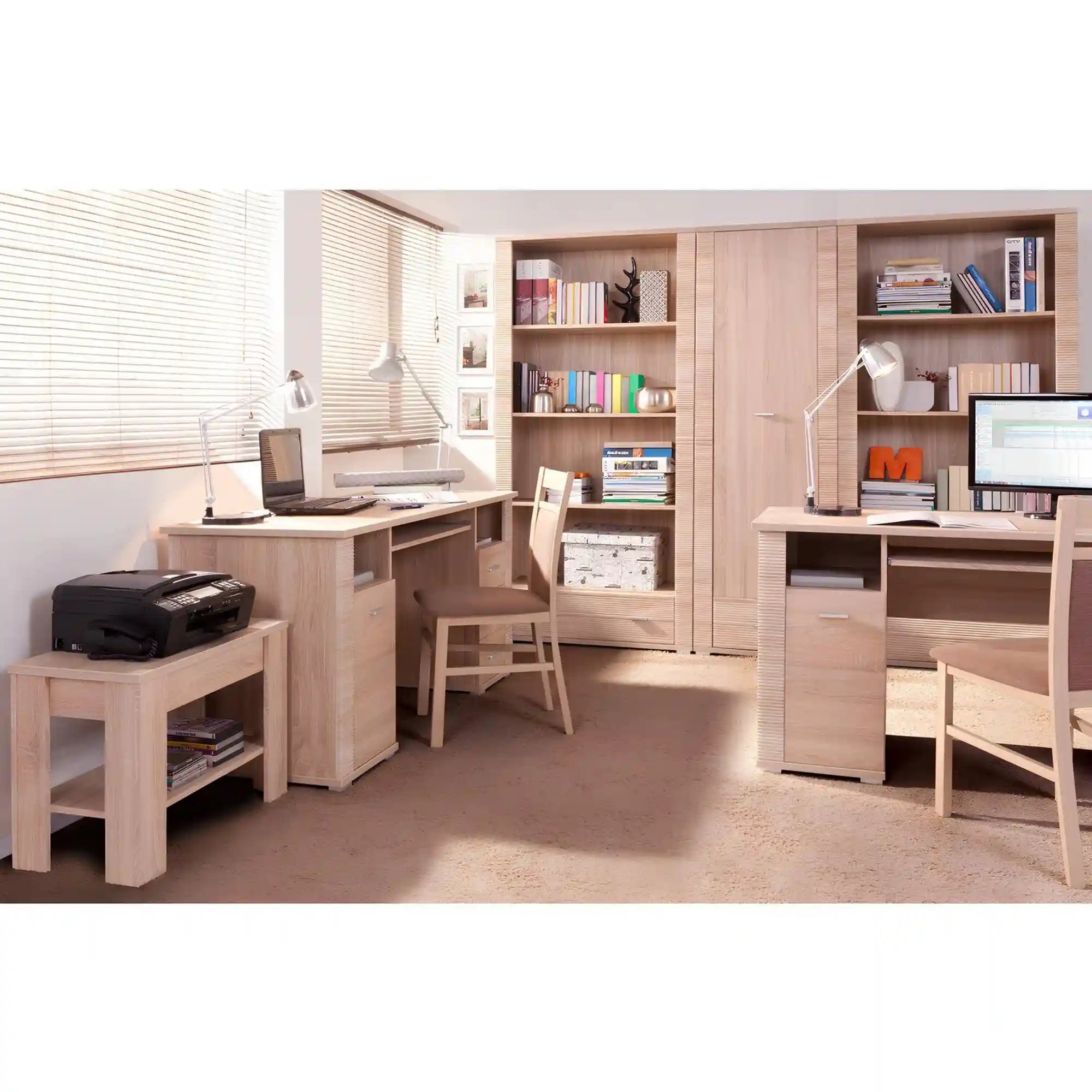 Dulap GRAND tip 3, stejar sonoma, PAL laminat, cu 2 usi si un sertar, 93x55x192 cm