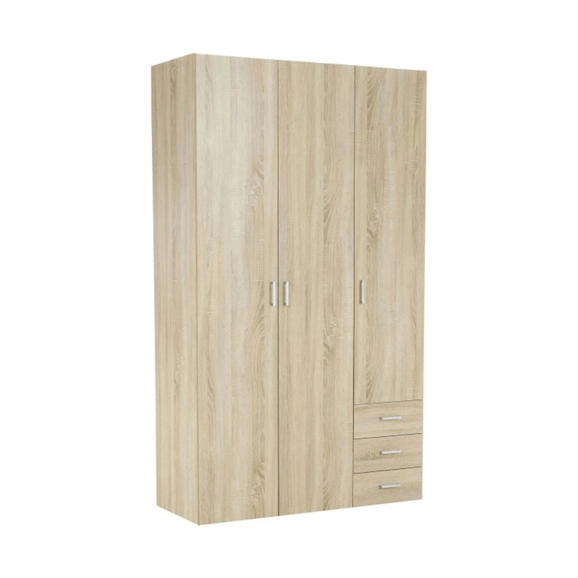 Dulap GWEN 70427, stejar sonoma, PAL, cu 3 usi si 3 sertare, 116x50x200 cm
