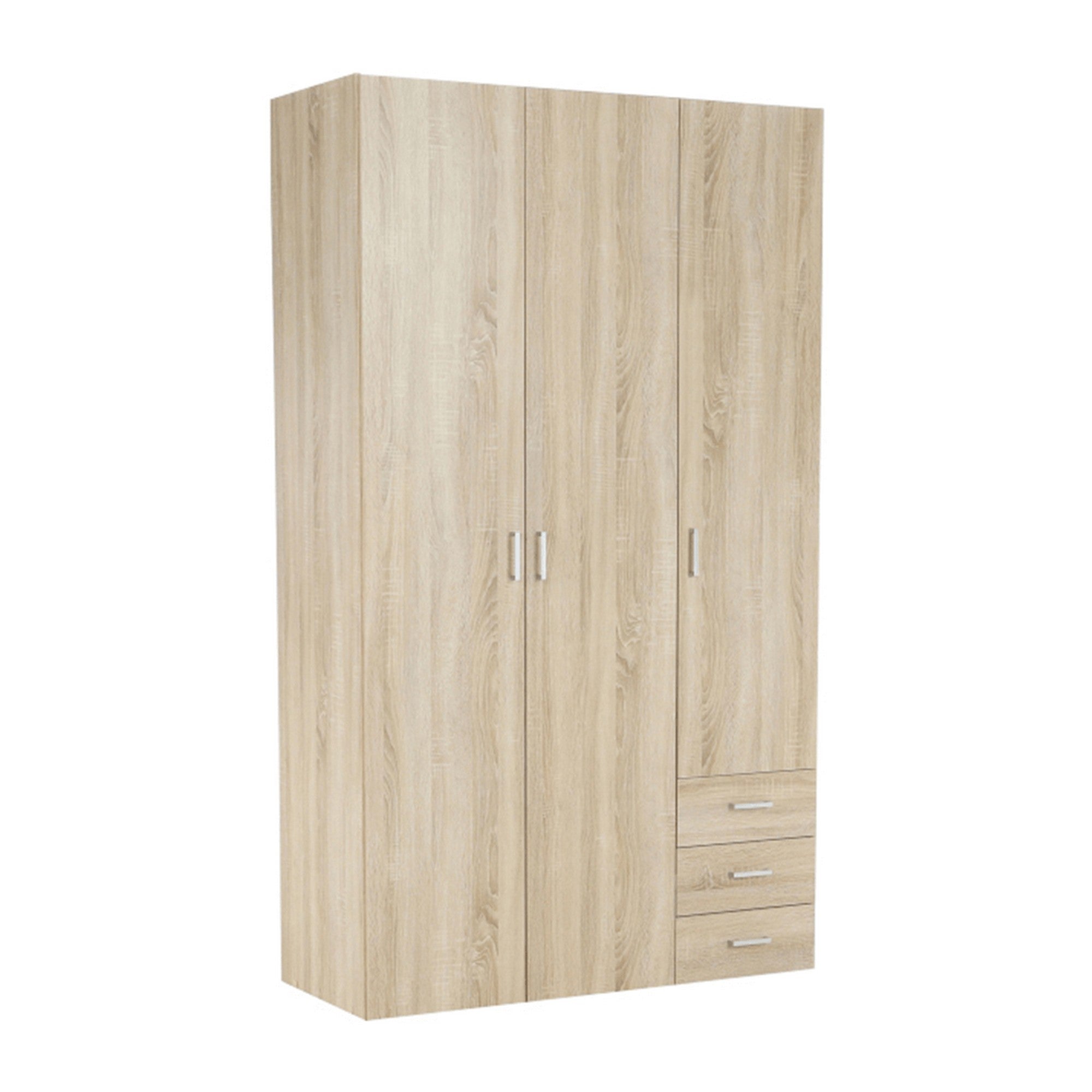 Dulap GWEN 70427, stejar sonoma, PAL, cu 3 usi si 3 sertare, 116x50x200 cm
