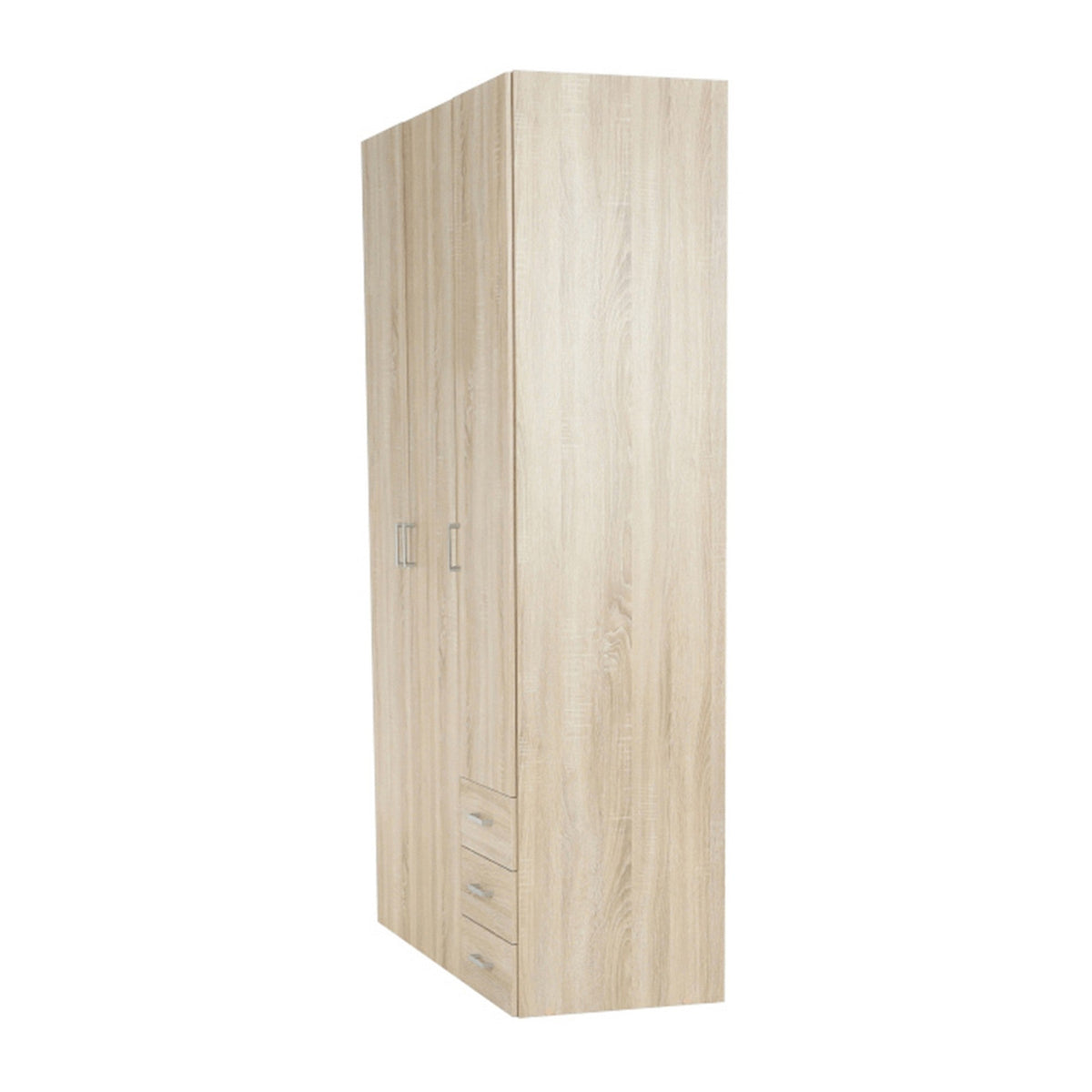 Dulap GWEN 70427, stejar sonoma, PAL, cu 3 usi si 3 sertare, 116x50x200 cm