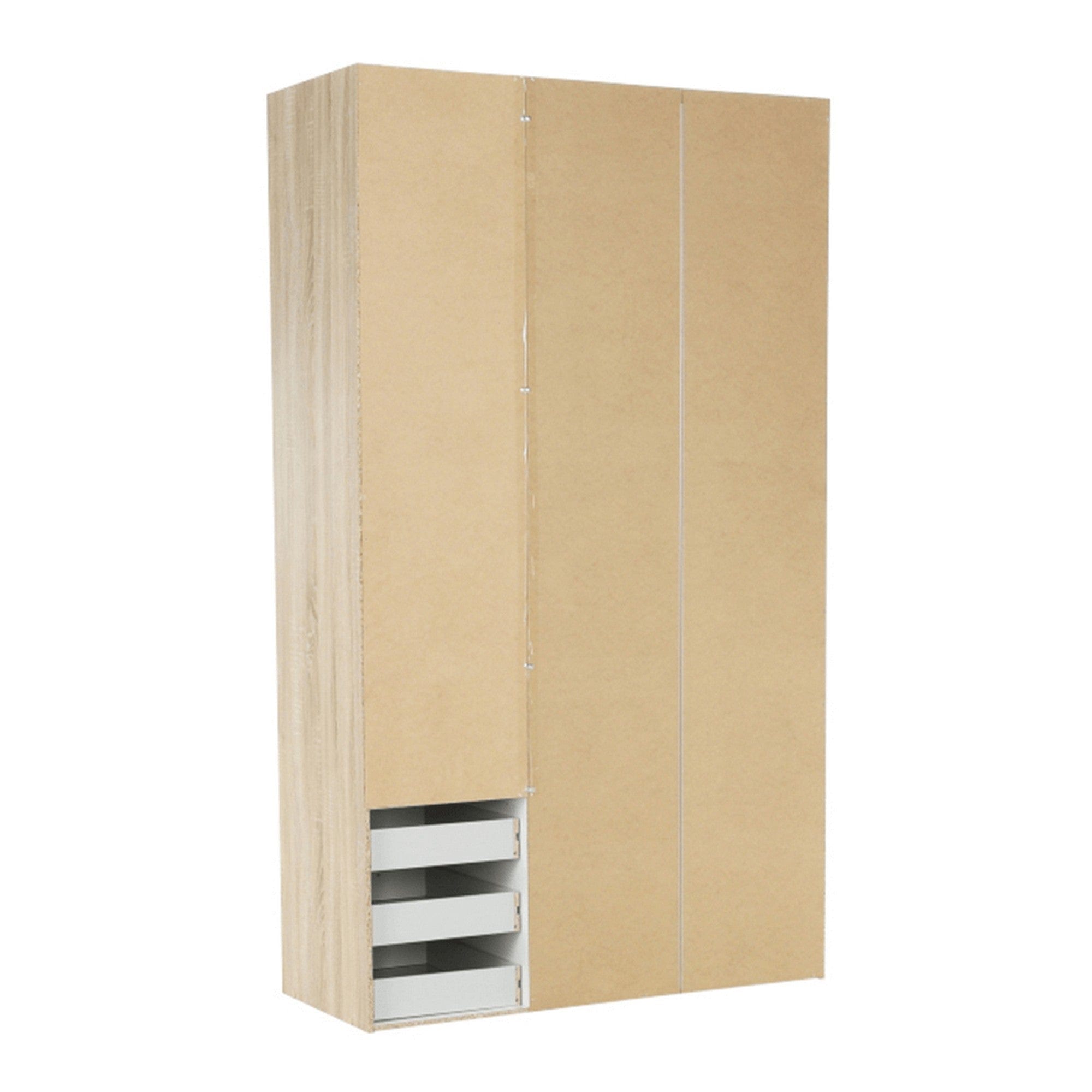 Dulap GWEN 70427, stejar sonoma, PAL, cu 3 usi si 3 sertare, 116x50x200 cm