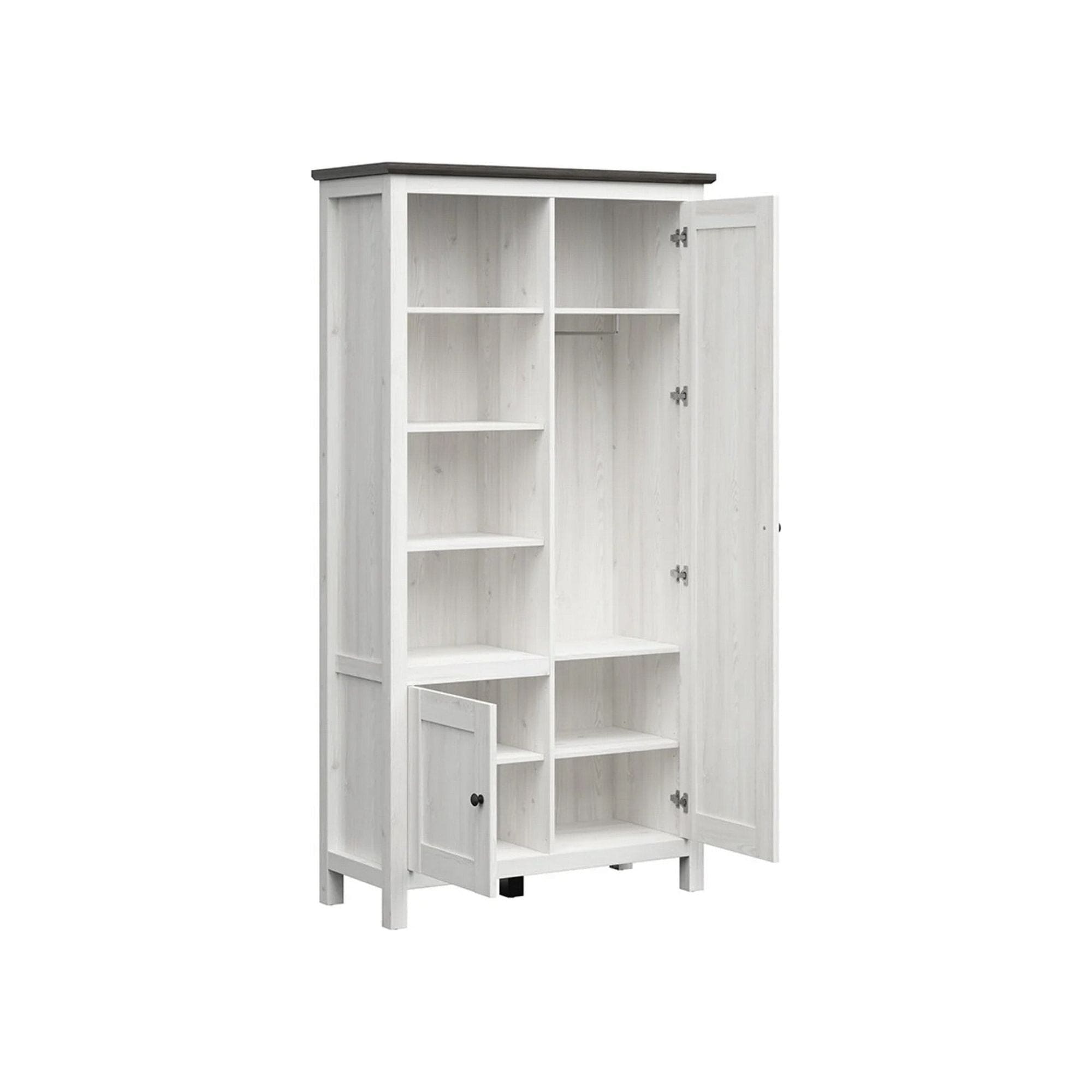 Dulap HESEN, gri deschis, PAL melaminat, cu 2 usi, 106x44x203 cm