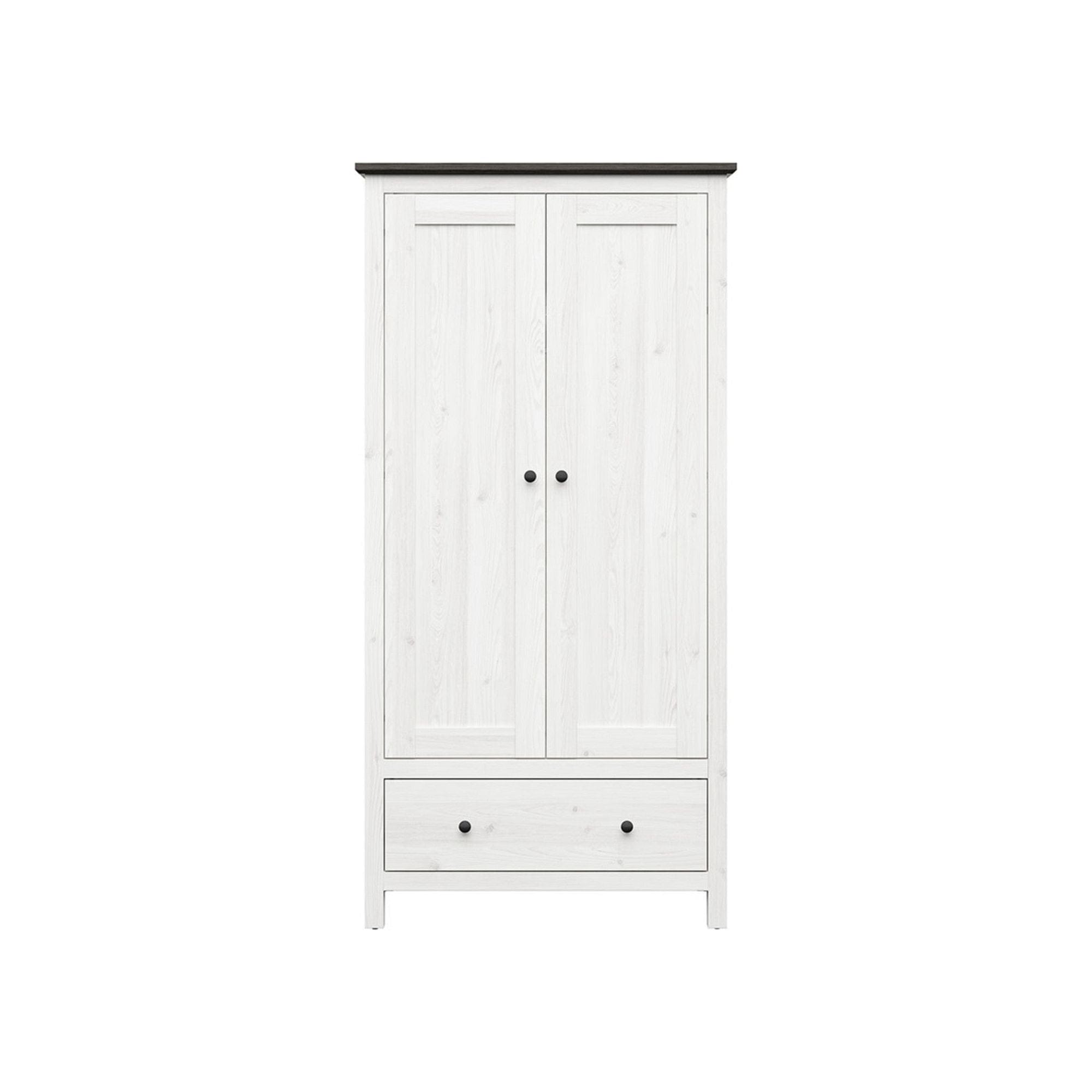 Dulap HESEN, gri deschis, PAL melaminat, cu 2 usi si un sertar, 101x57x203 cm