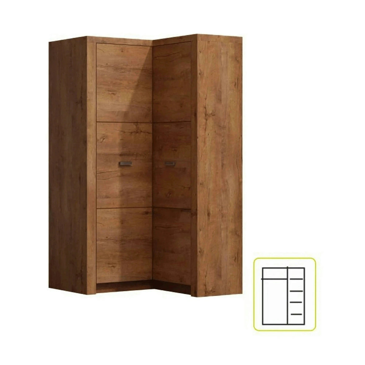 Dulap INFINITY I-14, frasin deschis, PAL melaminat, cu 2 usi, 106x58x192 cm