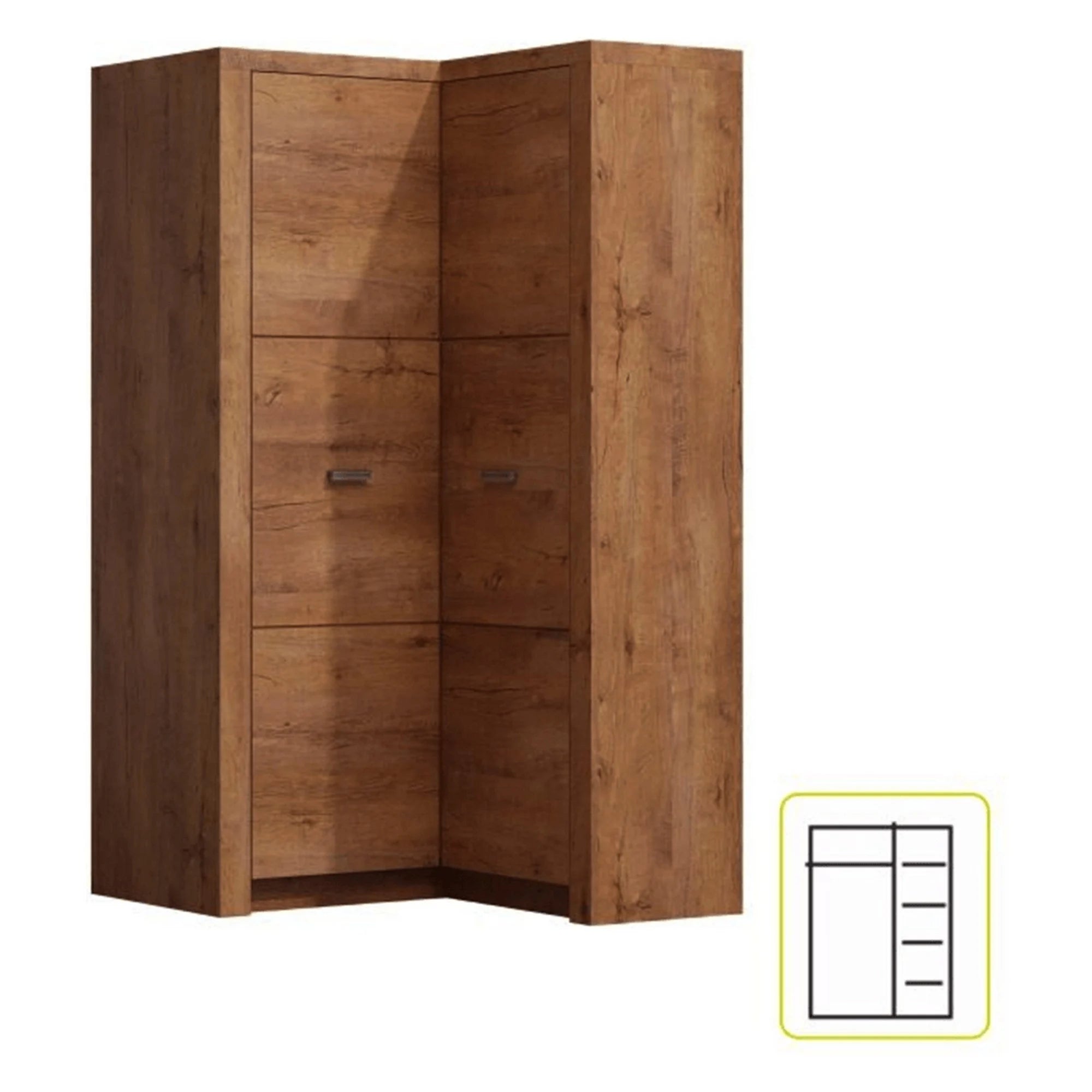 Dulap INFINITY I-14, frasin deschis, PAL melaminat, cu 2 usi, 106x58x192 cm