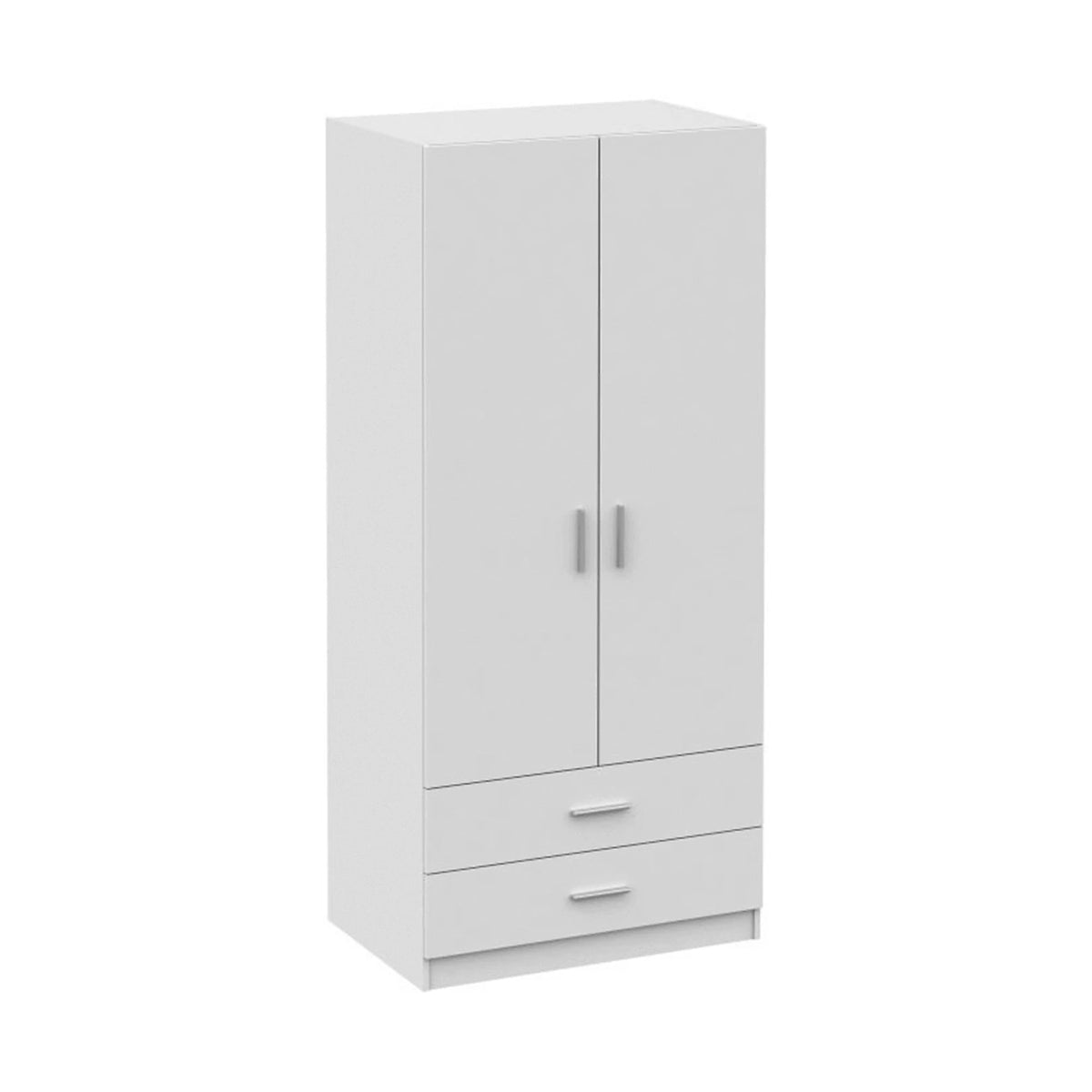 Dulap INVITA Tip 5, alb, DTD lamimat, cu 2 usi si 2 sertare, 90x60x200 cm