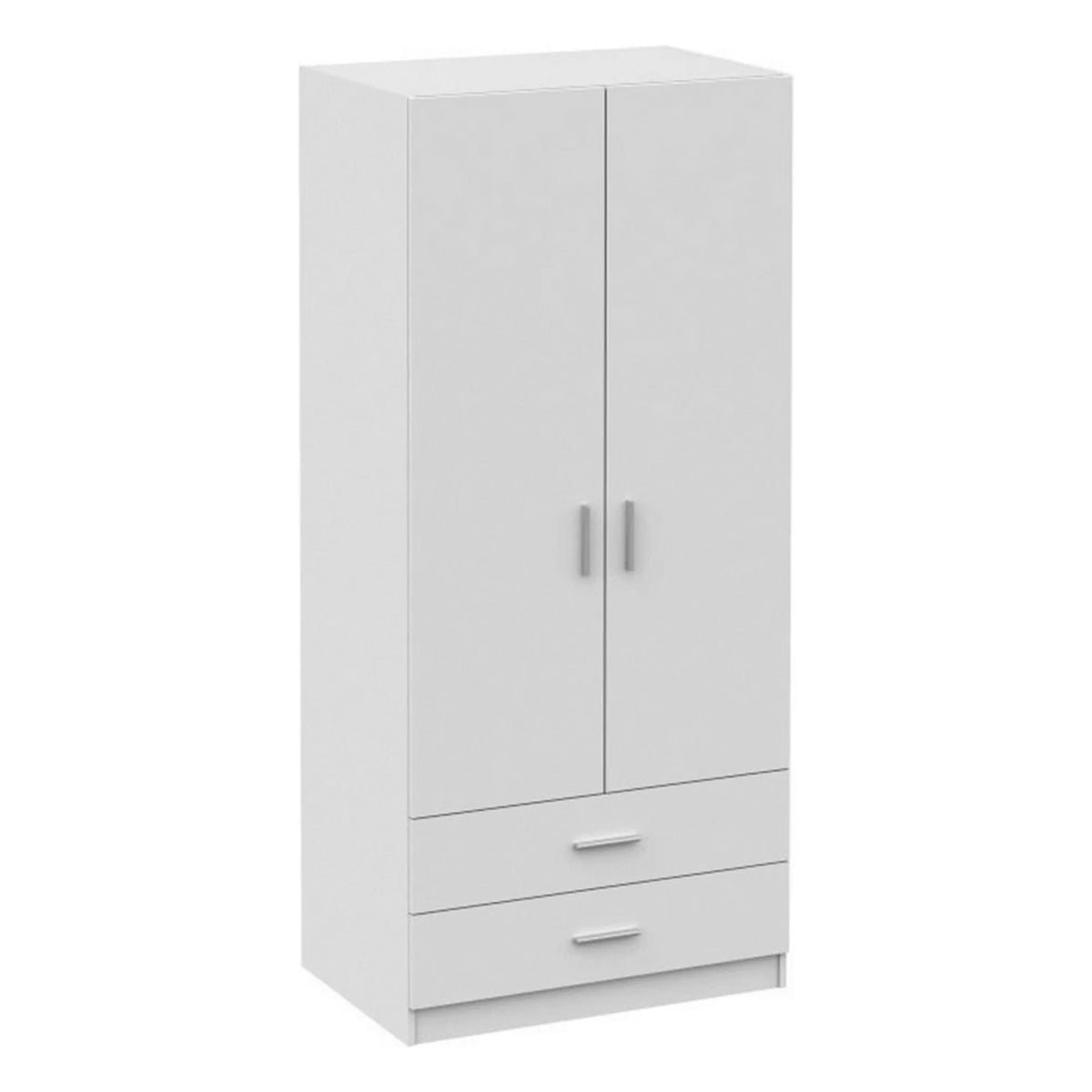 Dulap INVITA Tip 5, alb, DTD lamimat, cu 2 usi si 2 sertare, 90x60x200 cm