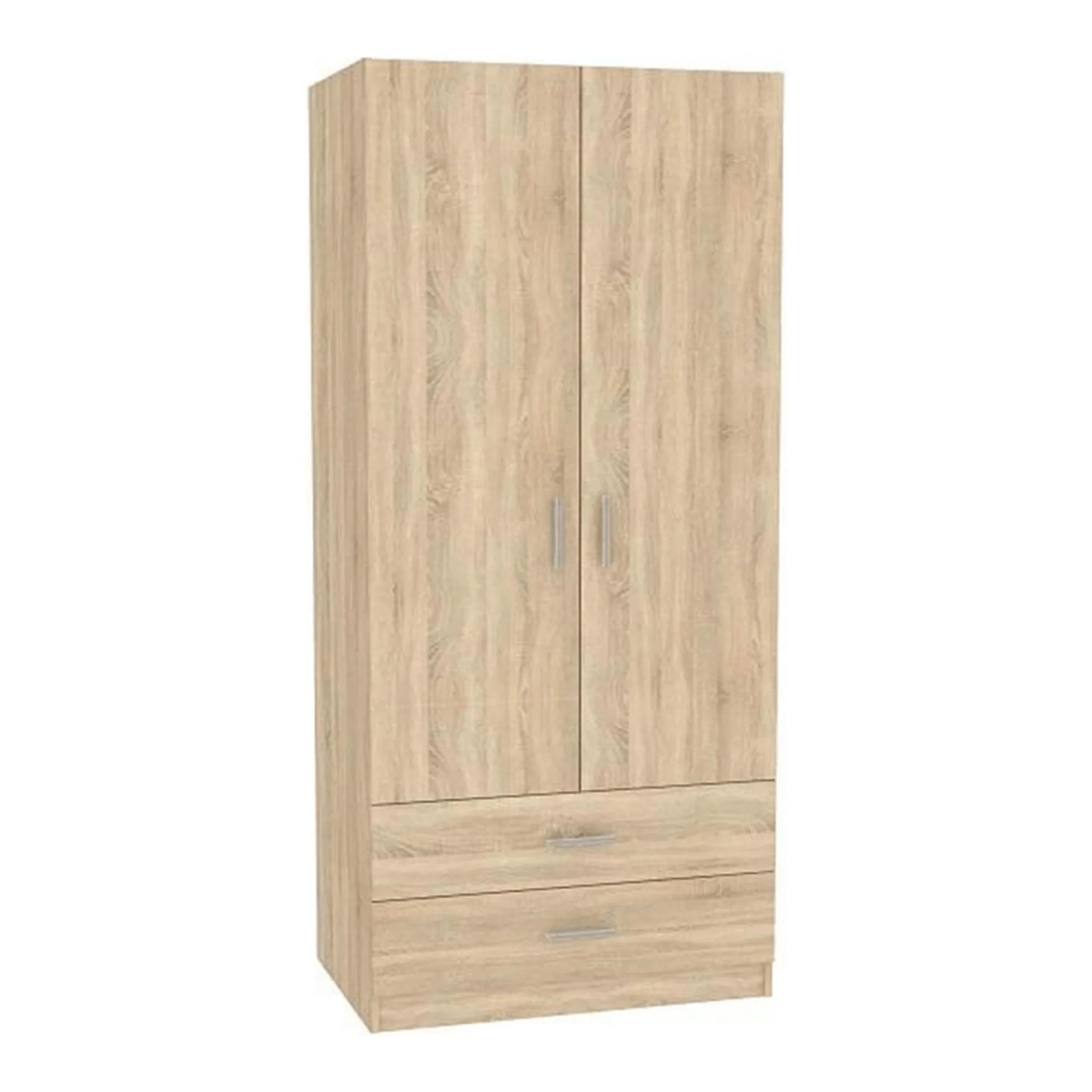 DULAP INVITA Tip 5, stejar sonoma, PAL melaminat, cu 2 usi si 2 sertare, 90x60x200 cm
