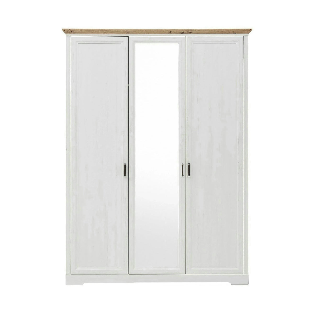Dulap JASMIN, alb/stejar artisan, PAL, cu 3 usi, 164x64x220 cm