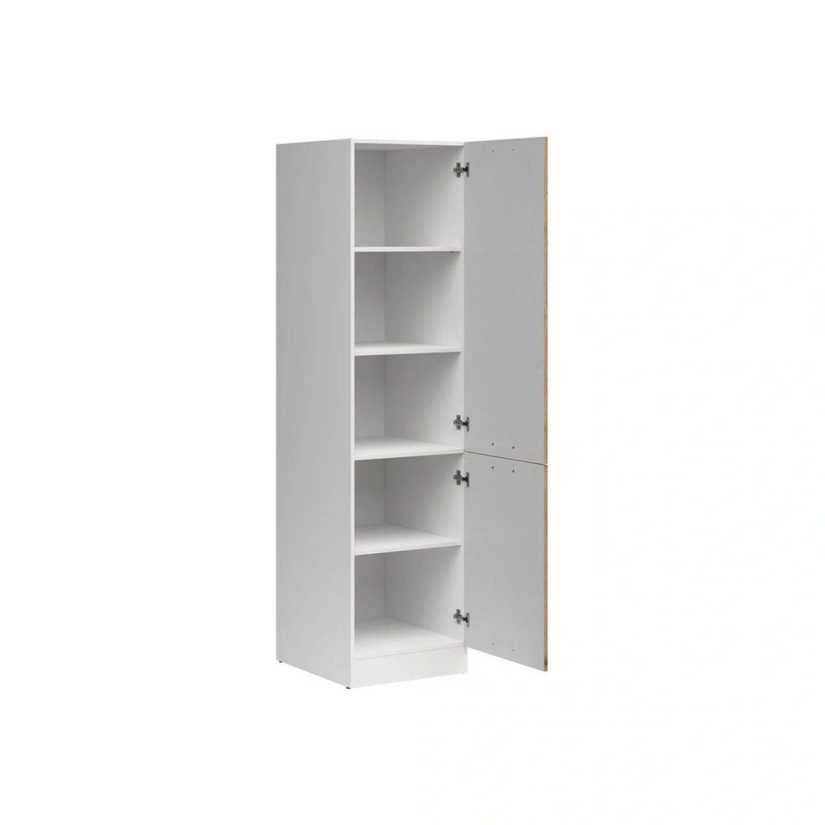 Dulap JUNONA LINE, alb/stejar, PAL, cu 2 usi, 58x50x196 cm