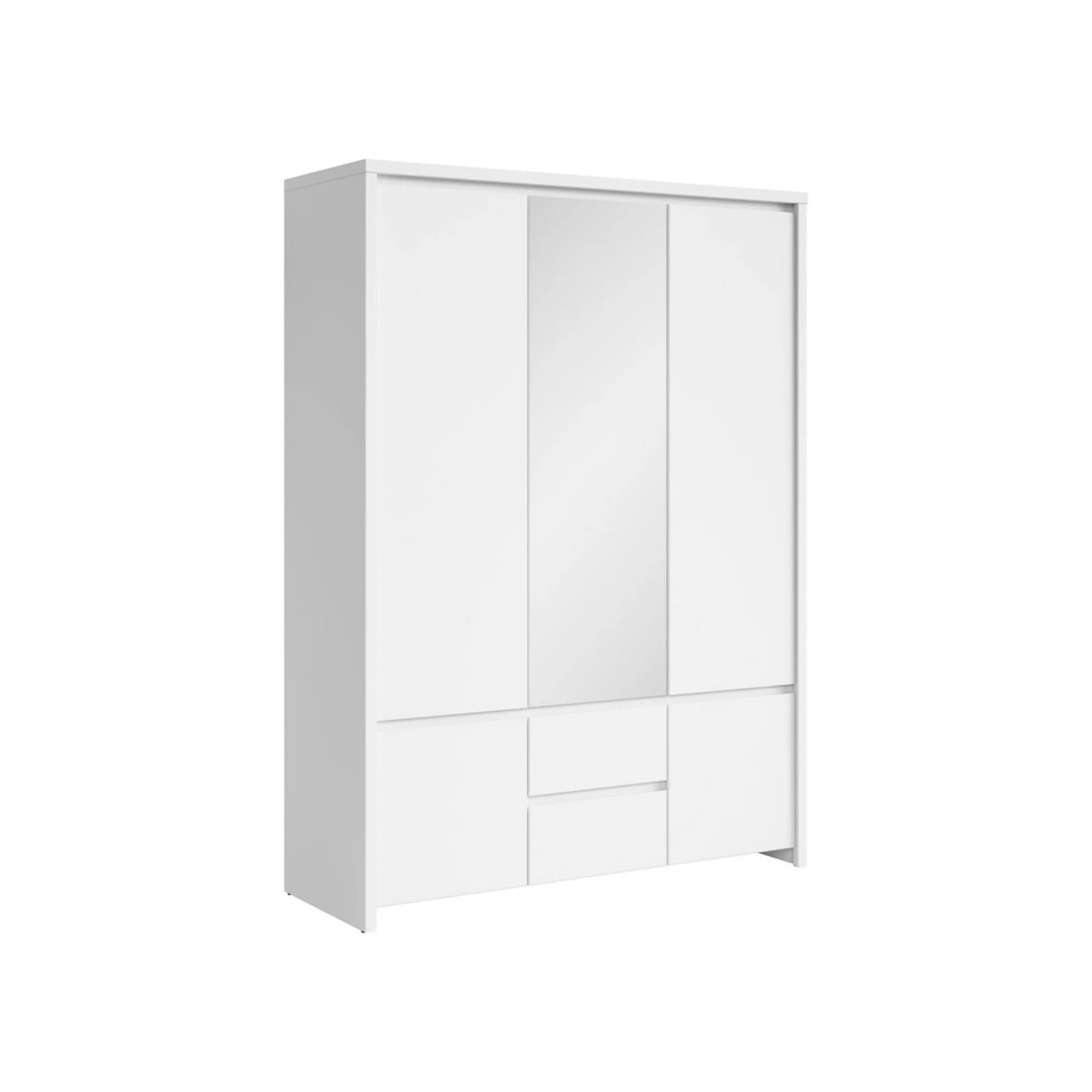 Dulap KASPIAN, alb, PAL, cu 5 usi si 2 sertare, 154x56x211 cm