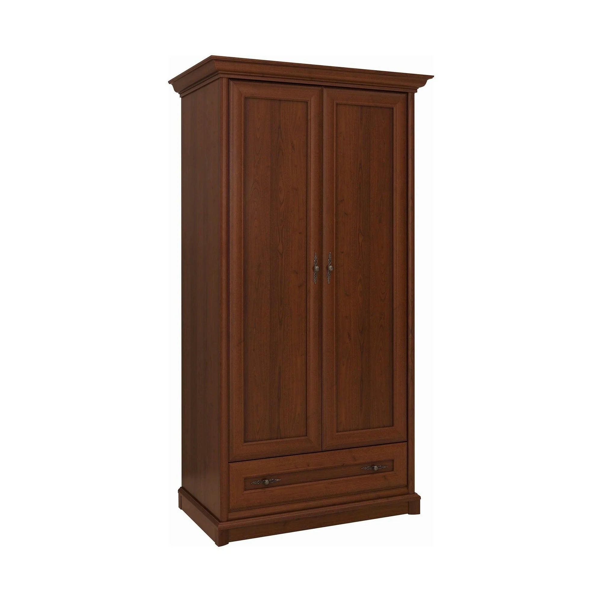Dulap KENT, castan, PAL, cu 2 usi si un sertar, 110x66x205 cm
