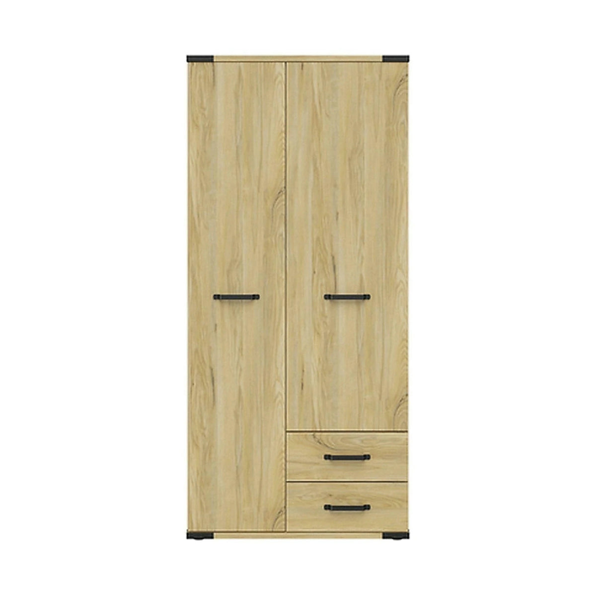 Dulap LARA, stejar, PAL, cu 2 usi si 2 sertare, 90x56x198 cm