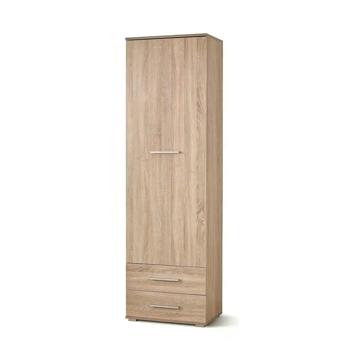 Dulap LIMA REG1, stejar sonoma, PAL laminat, cu o usa si 2 sertare, 60x40x200 cm