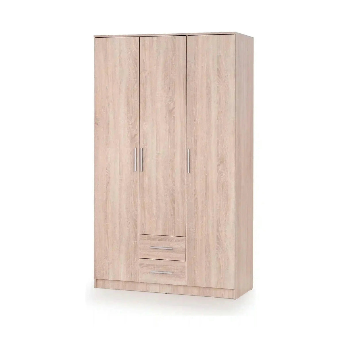 Dulap LIMA S-3, stejar sonoma, PAL laminat, cu 3 usi si 2 sertare, 120x52x205 cm