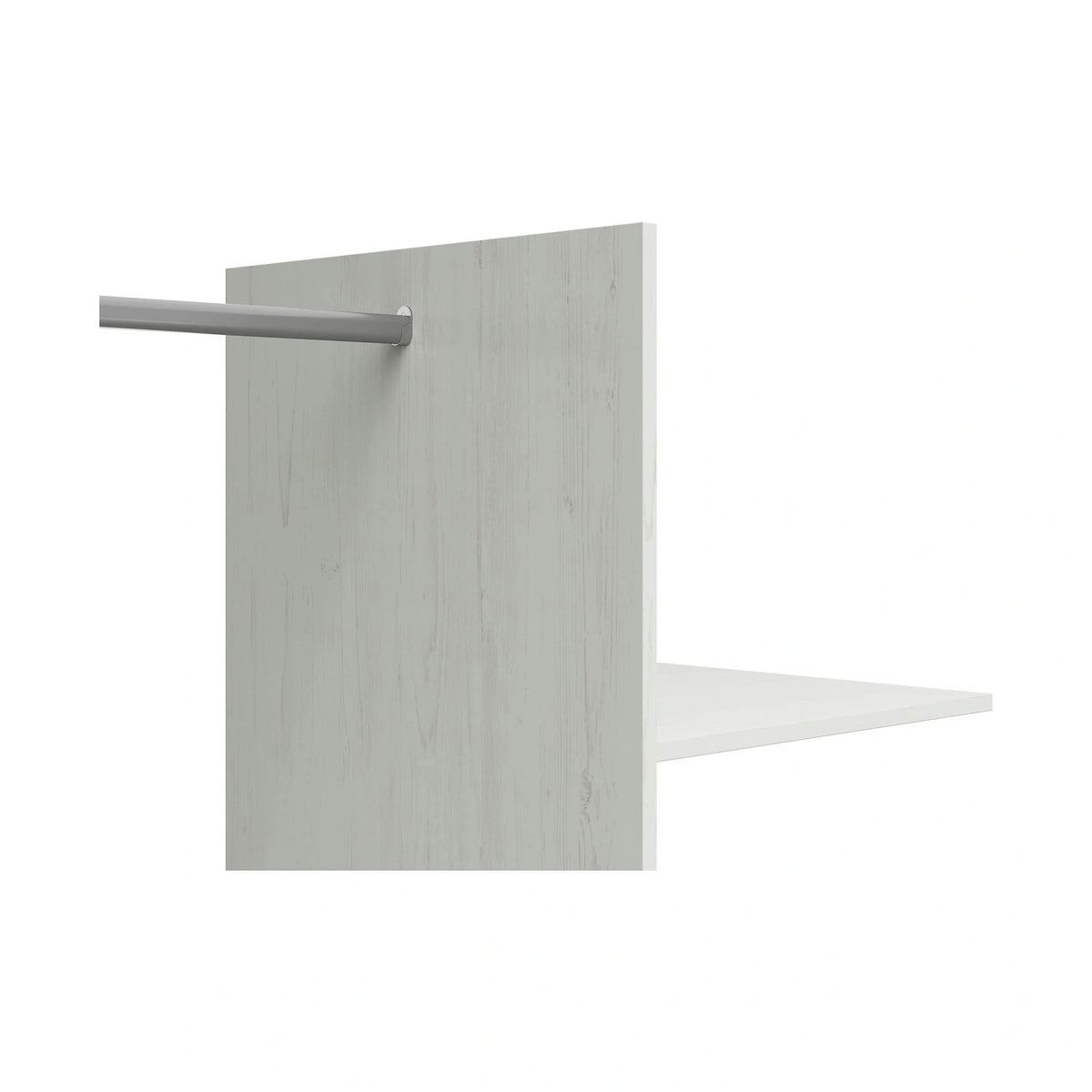 Dulap LOKSA, alb/stejar, PAL laminat, cu 2 usi, 102x57x201 cm