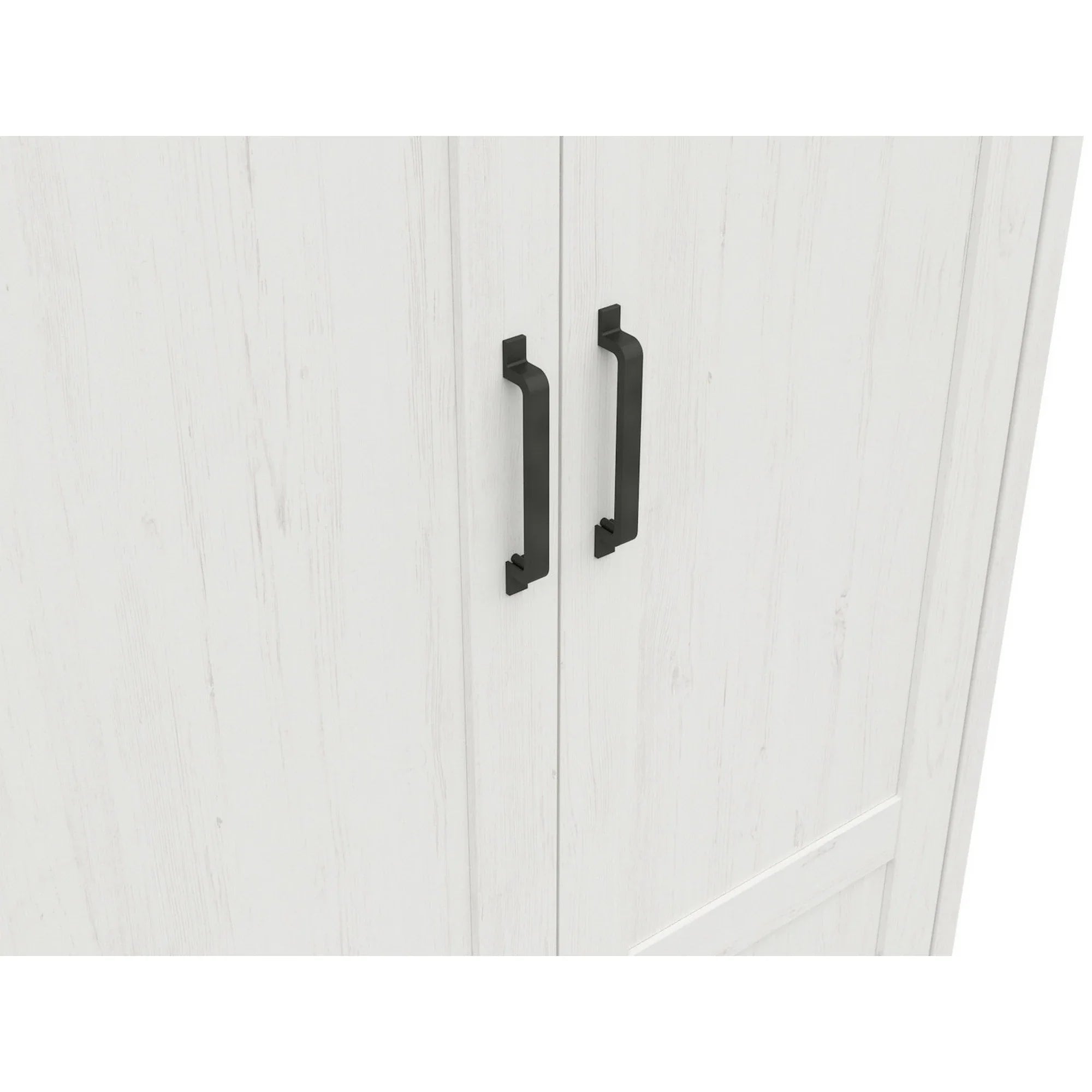 Dulap LOKSA, alb/stejar, PAL laminat, cu 2 usi, 85x37x201 cm